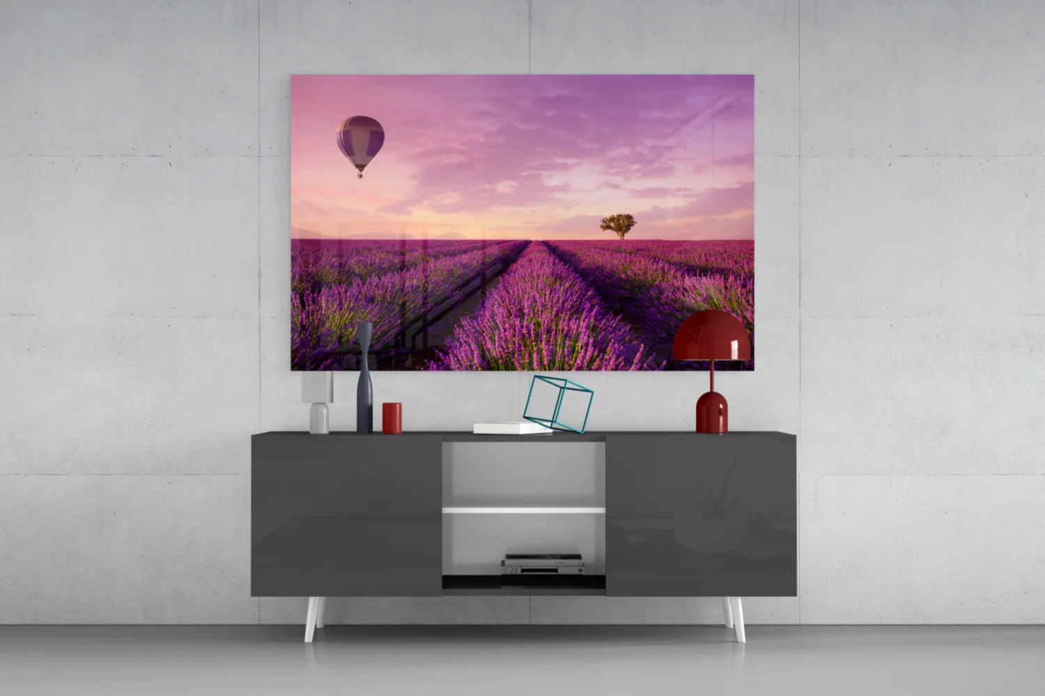 Lavender and Balloon Glass Art - Image 9