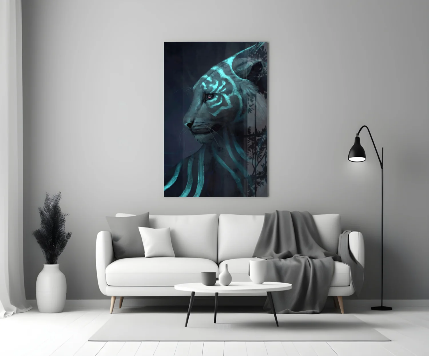 Neon Tiger Glass Art - Image 4