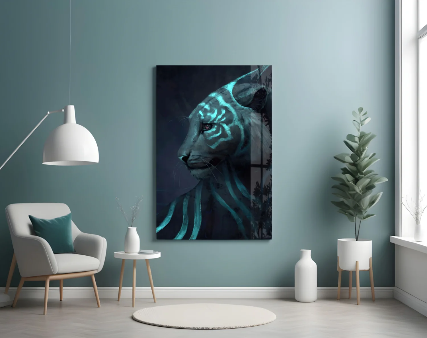 Neon Tiger Glass Art - Image 5