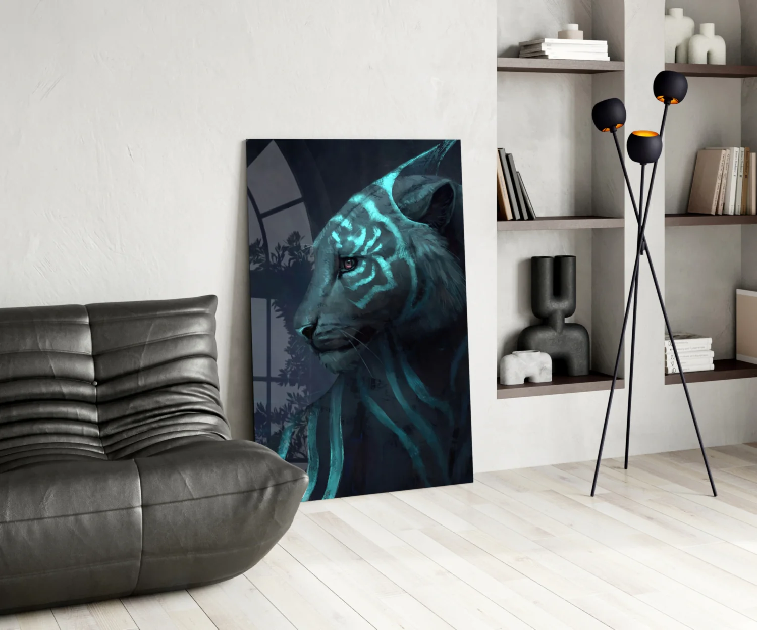 Neon Tiger Glass Art - Image 6