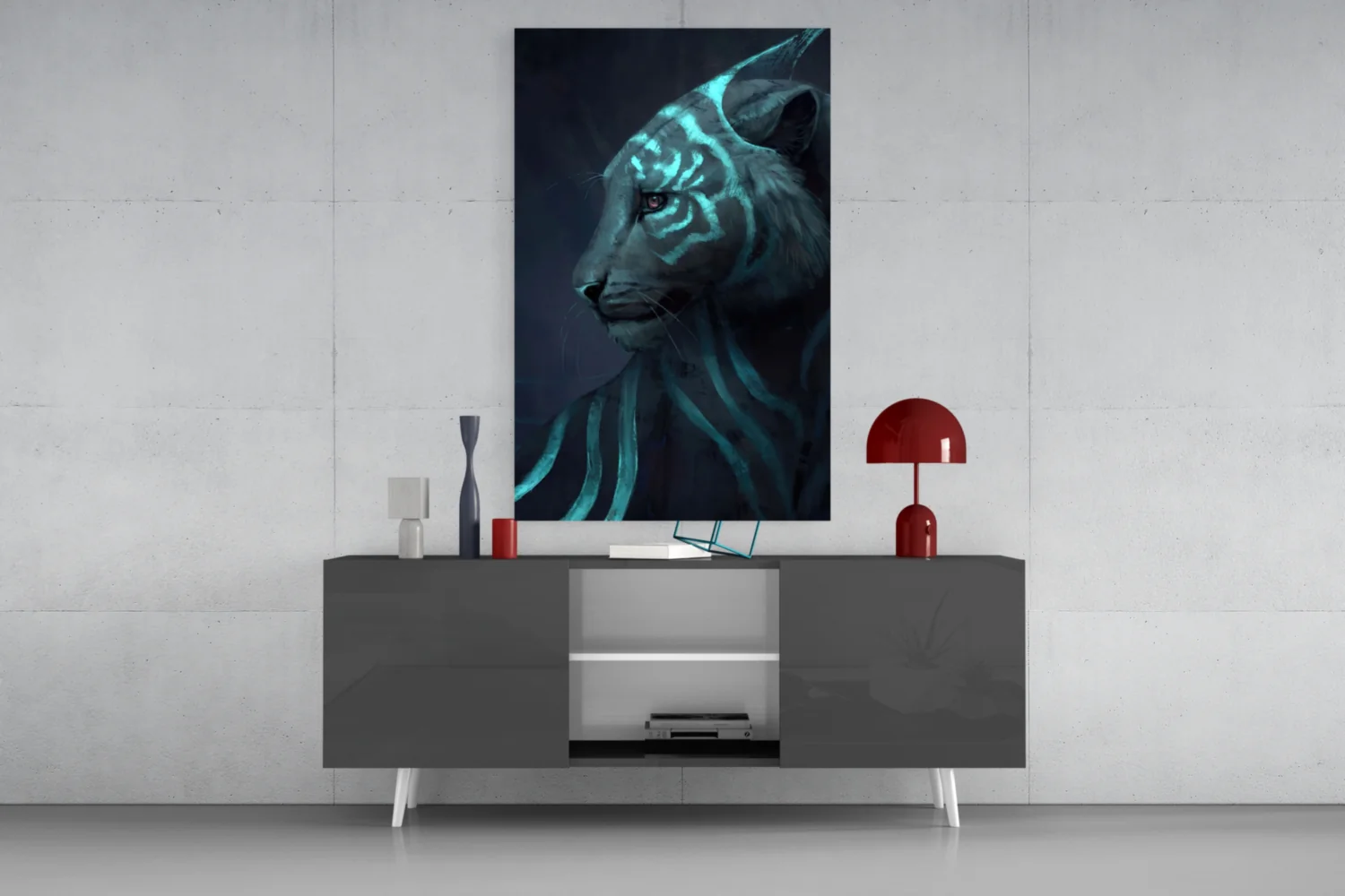 Neon Tiger Glass Art - Image 9