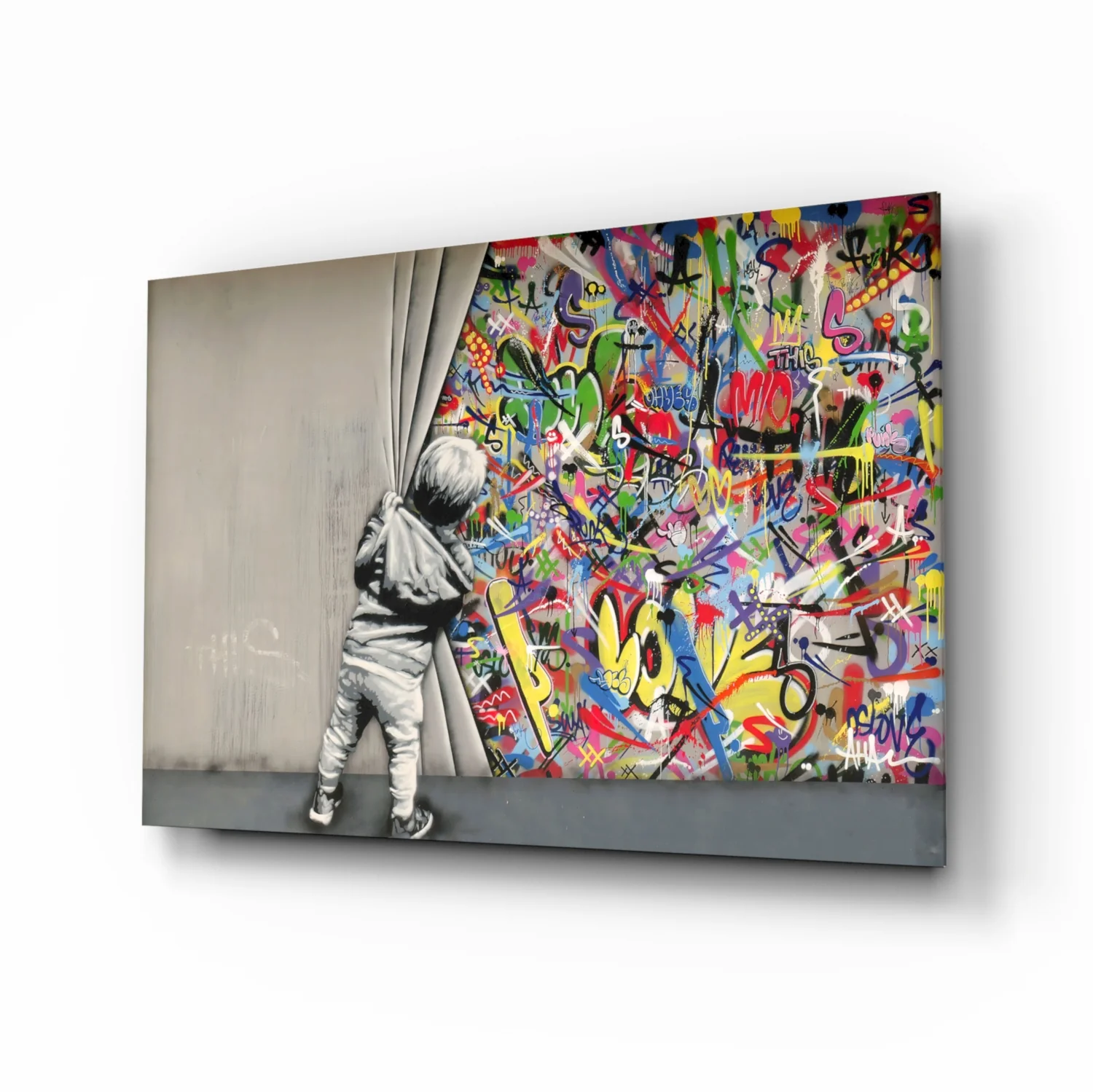 Behind the Curtain Glass Art - Image 2