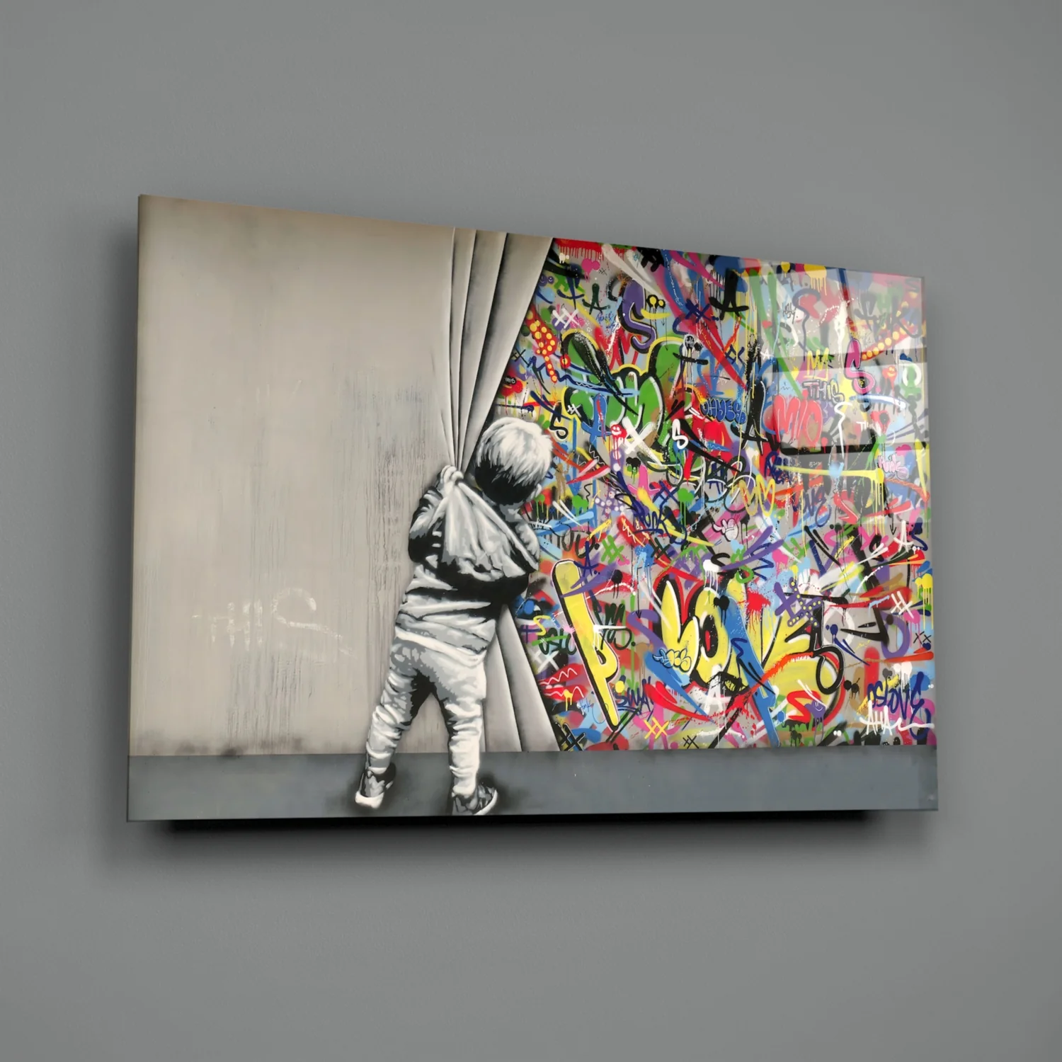 Behind the Curtain Glass Art - Image 3