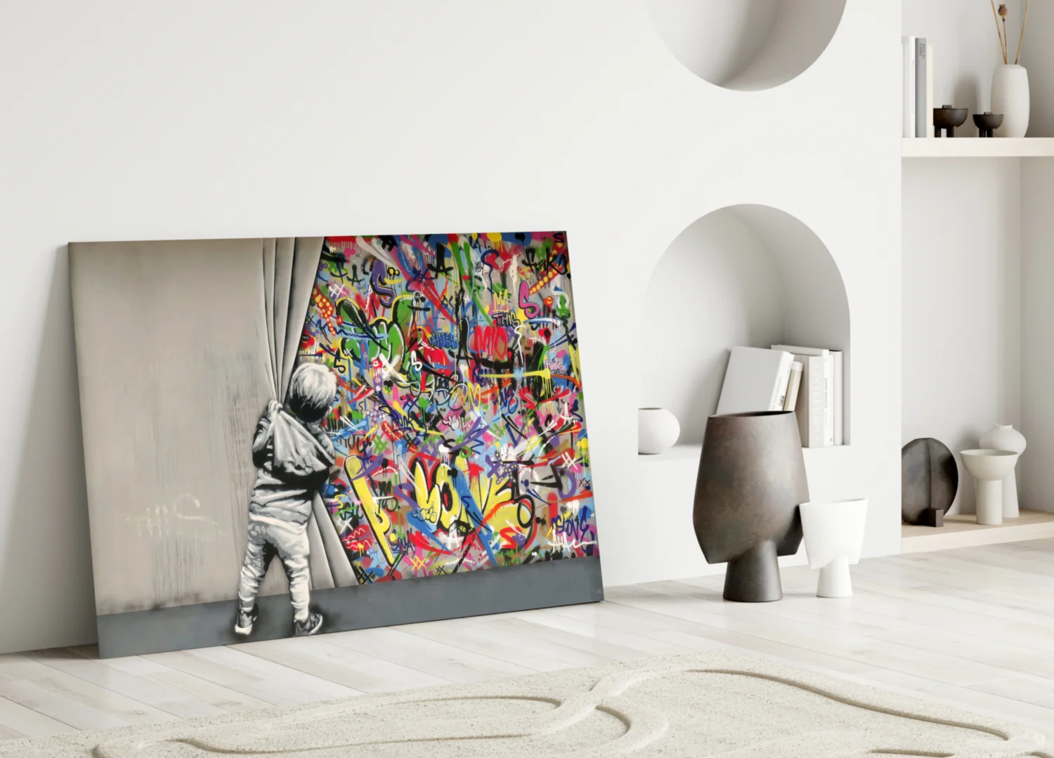 Behind the Curtain Glass Art - Image 4