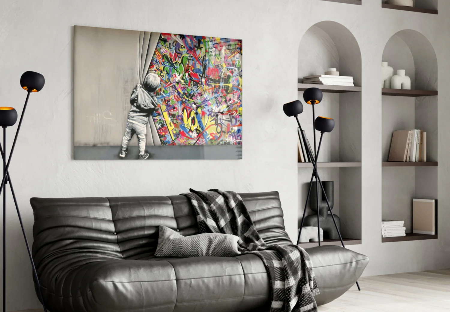 Behind the Curtain Glass Art - Image 5