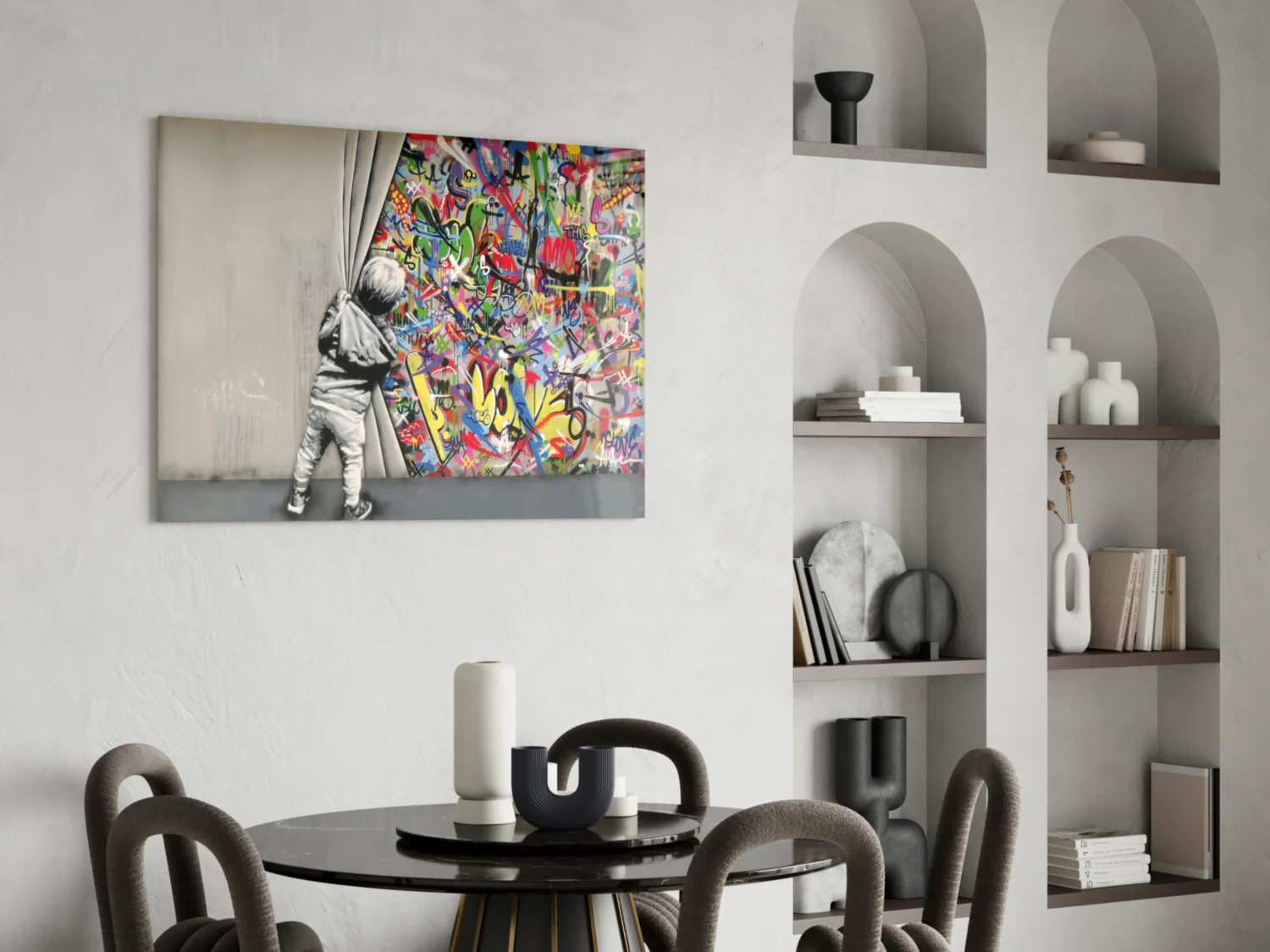 Behind the Curtain Glass Art - Image 6