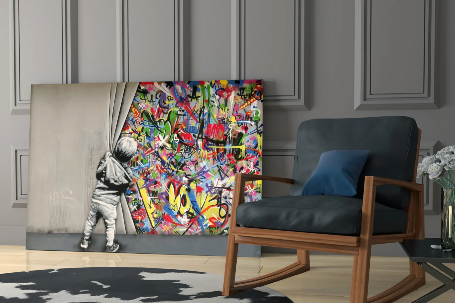 Behind the Curtain Glass Art - Image 7
