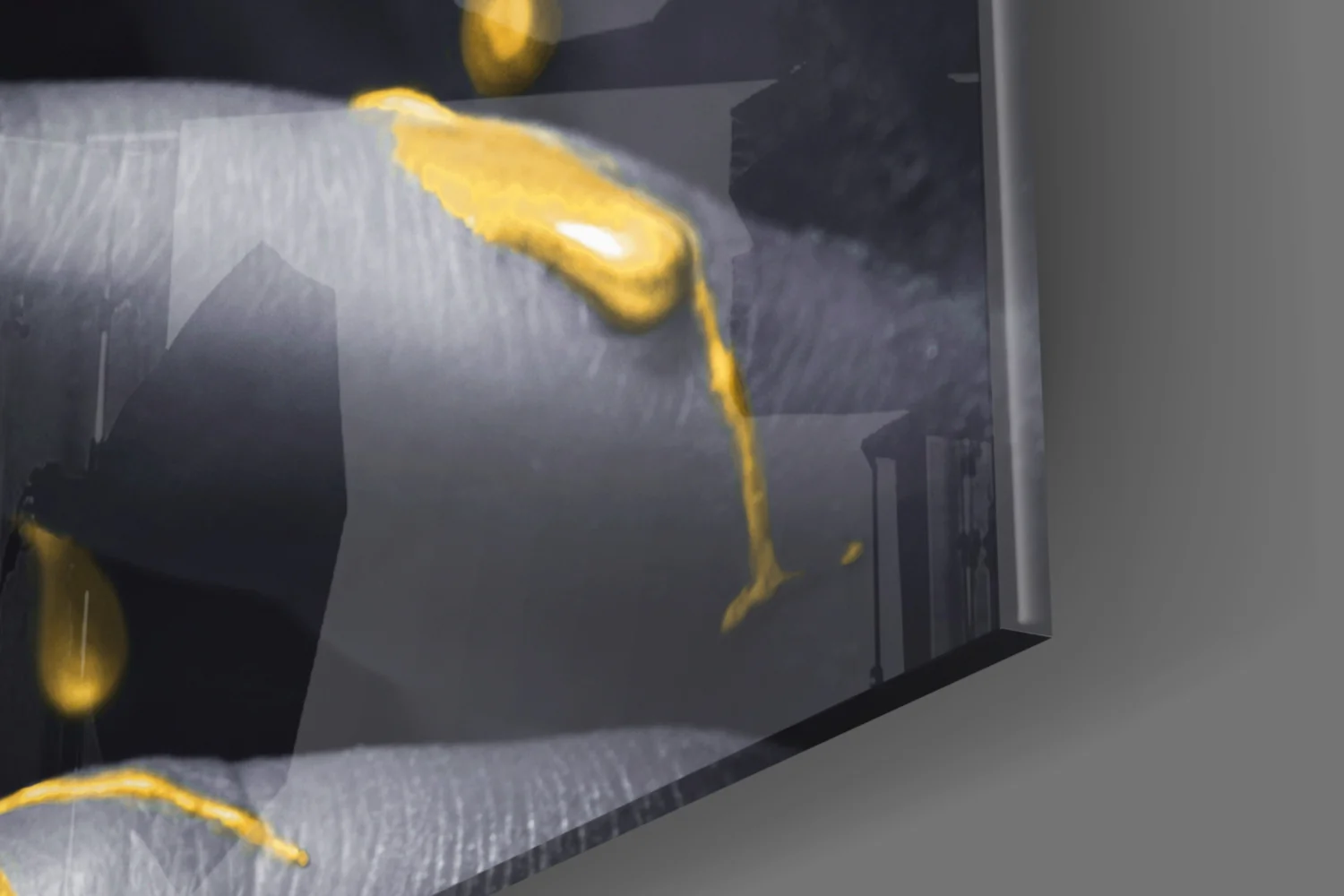 Yellow Lips Glass Wall Art - Image 8