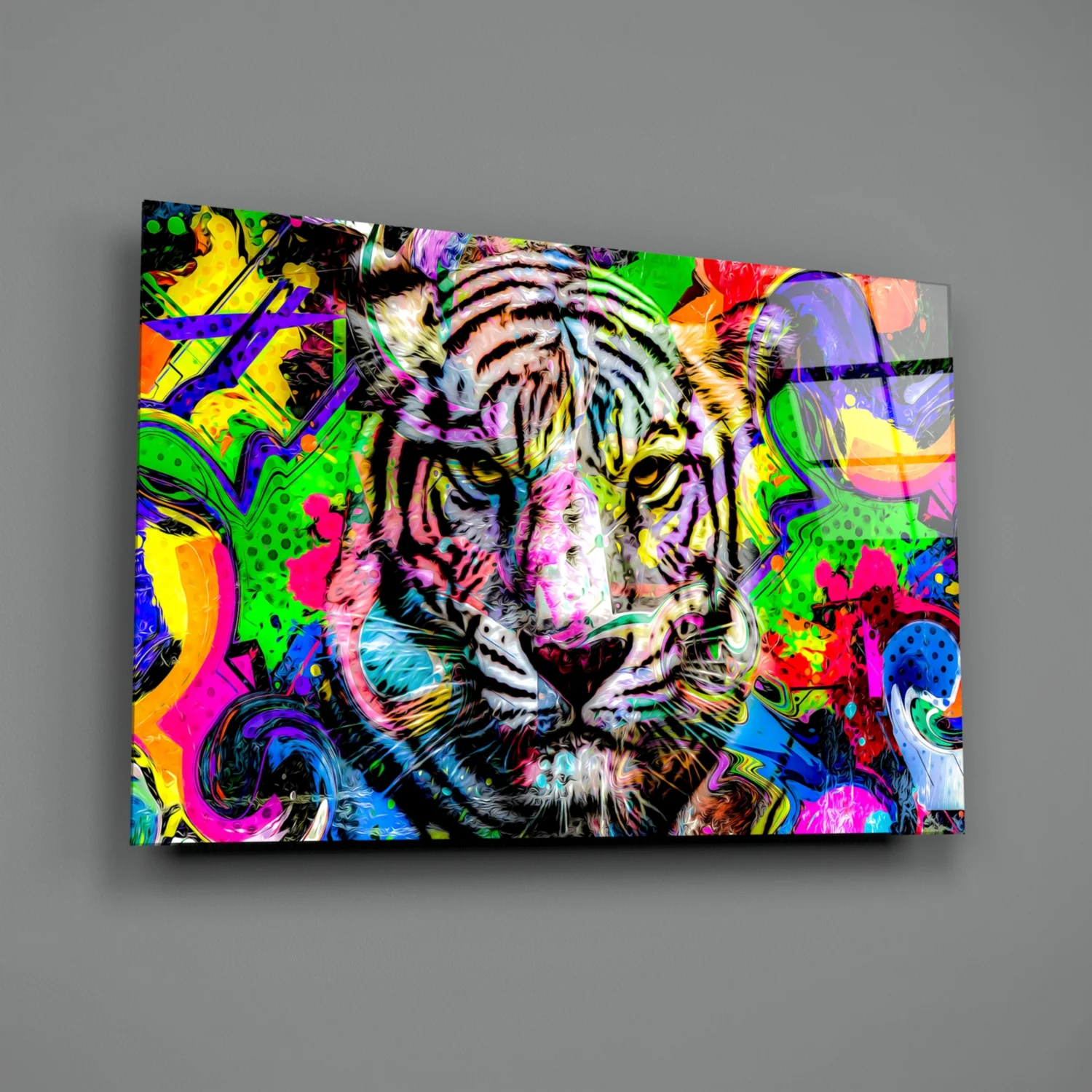 Eye of the Tiger Glass Wall Art - Image 3
