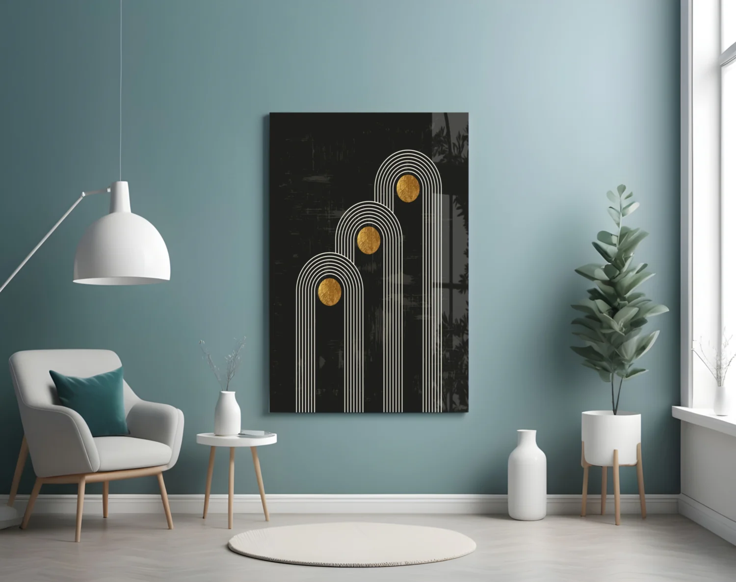 Three Dots Glass Wall Art - Image 5