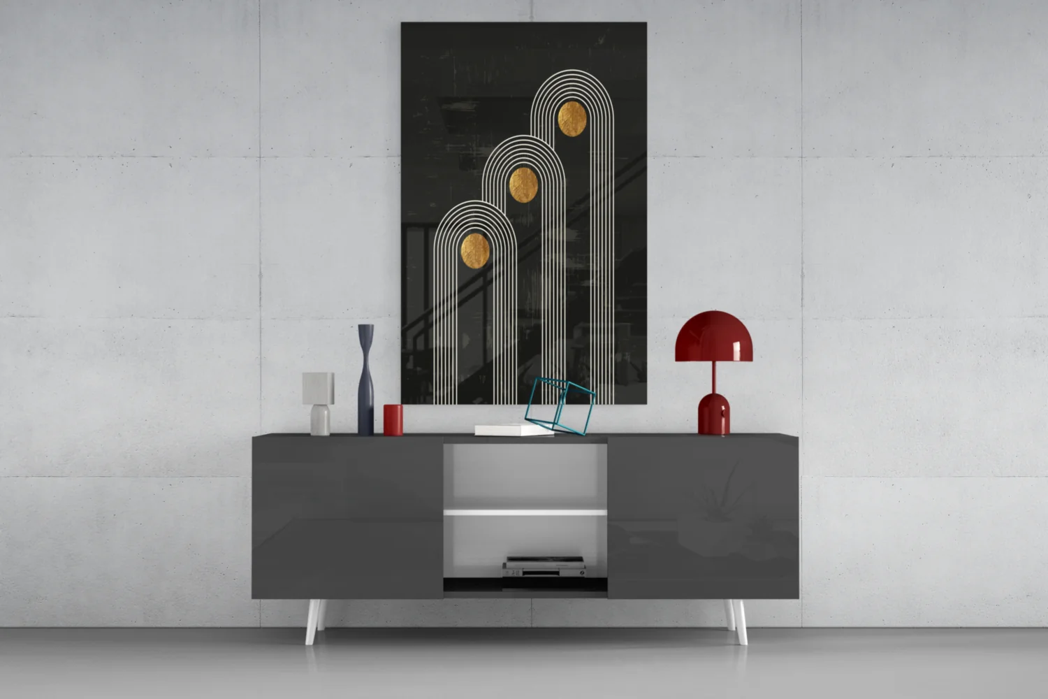 Three Dots Glass Wall Art - Image 9