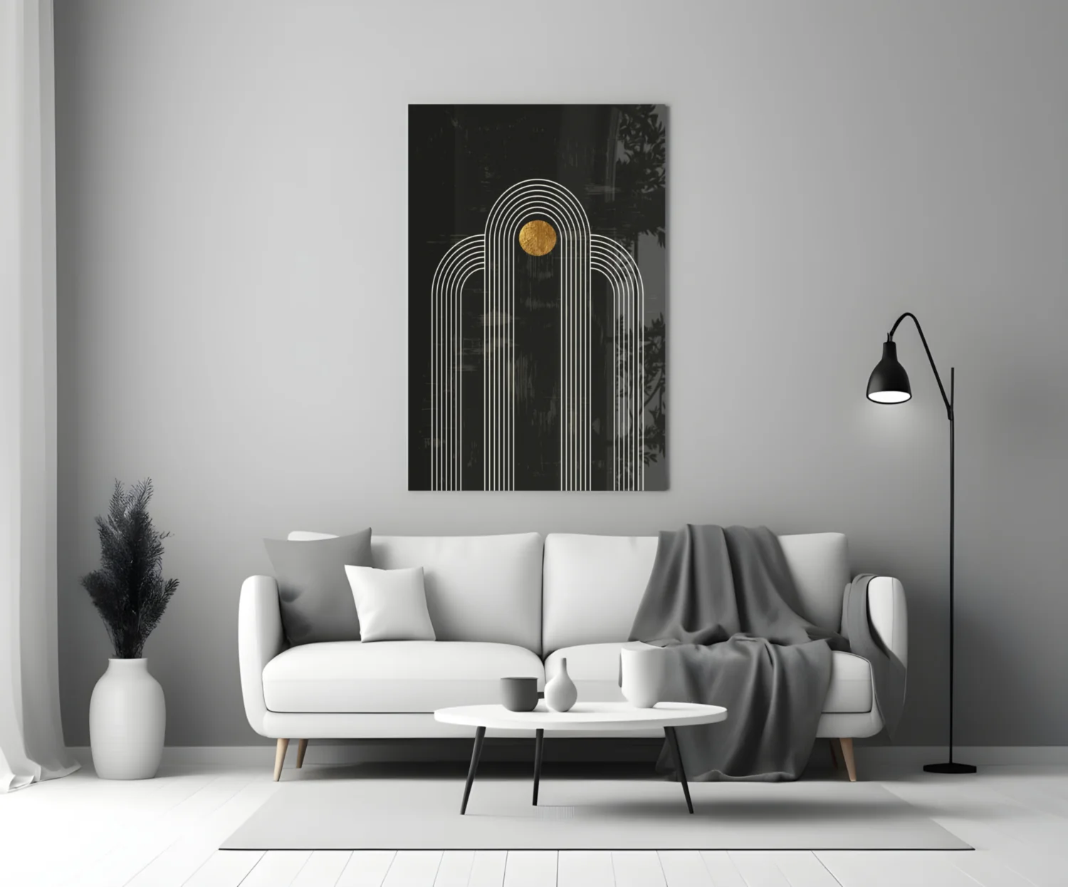 The Dot and Lines Glass Wall Art - Image 4