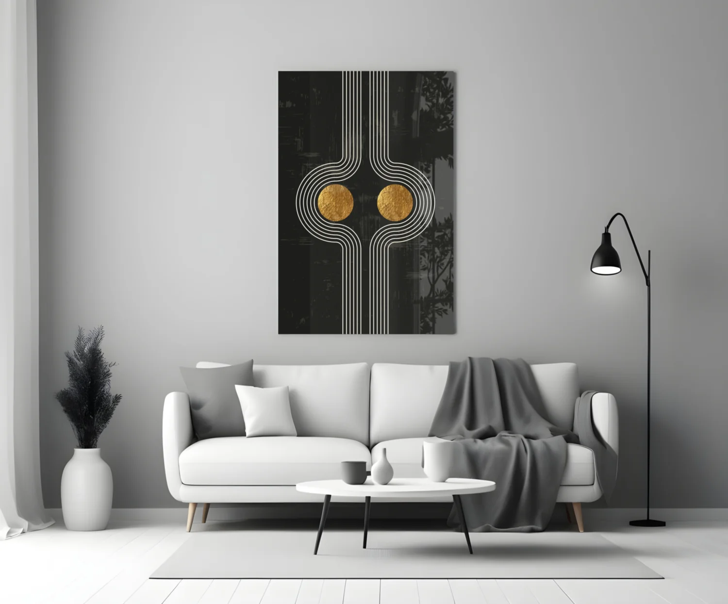 Two Dots Glass Wall Art - Image 4