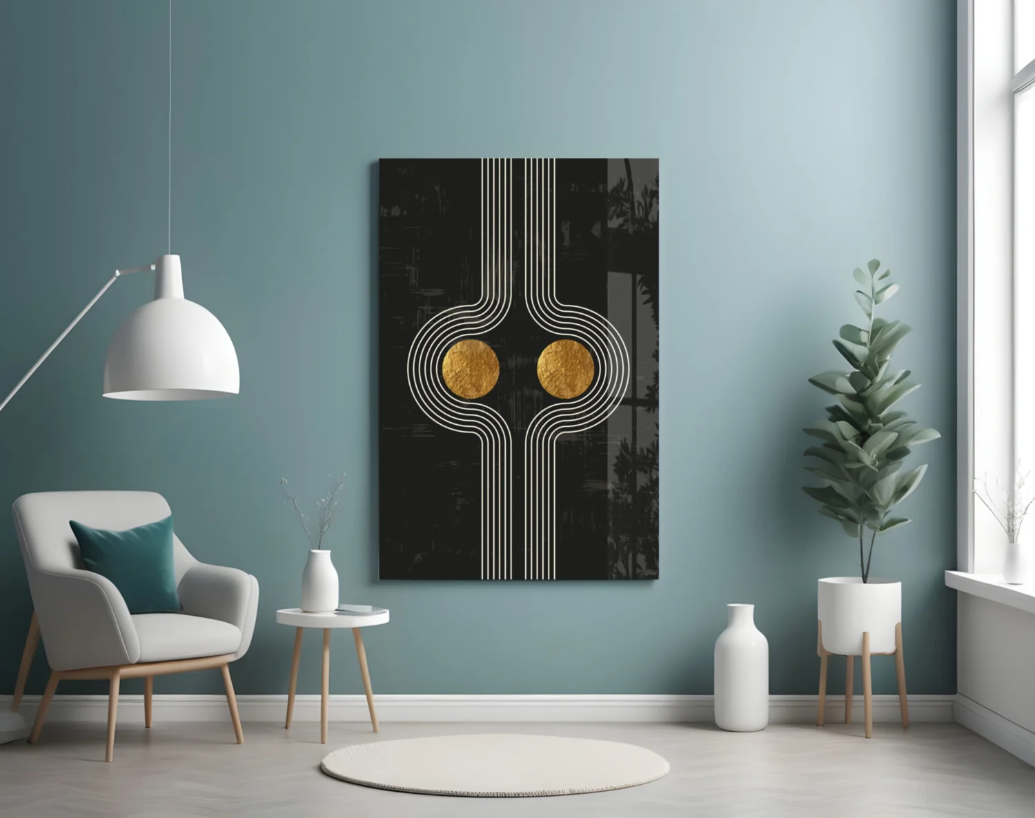 Two Dots Glass Wall Art - Image 5