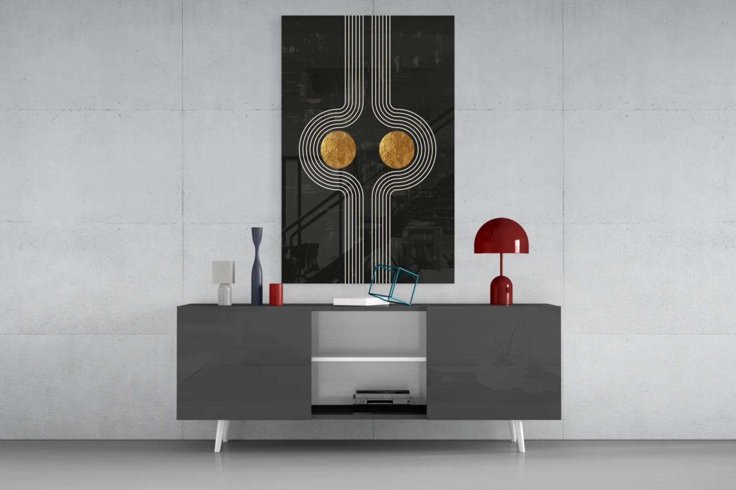 Two Dots Glass Wall Art - Image 9