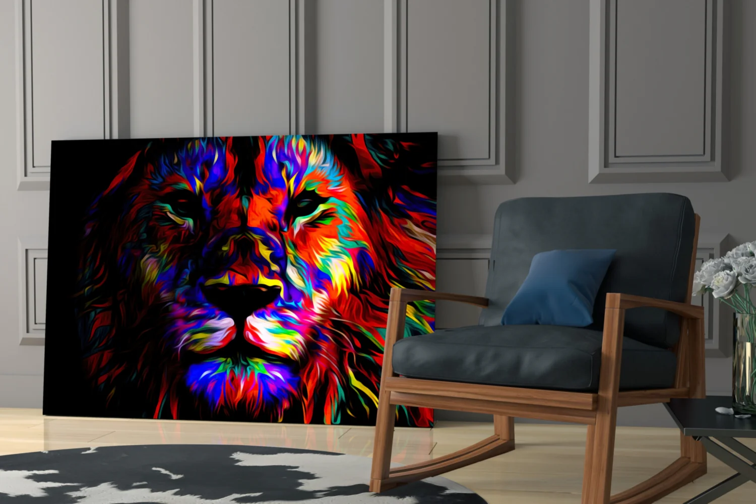 Lion Glass Wall Art - Image 7