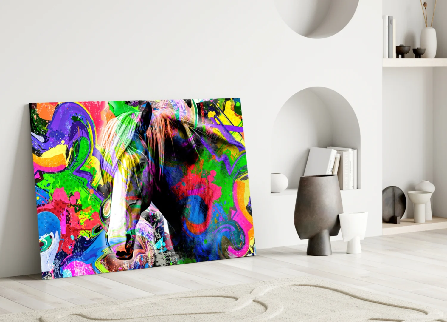 Colored Horse Glass Wall Art - Image 4