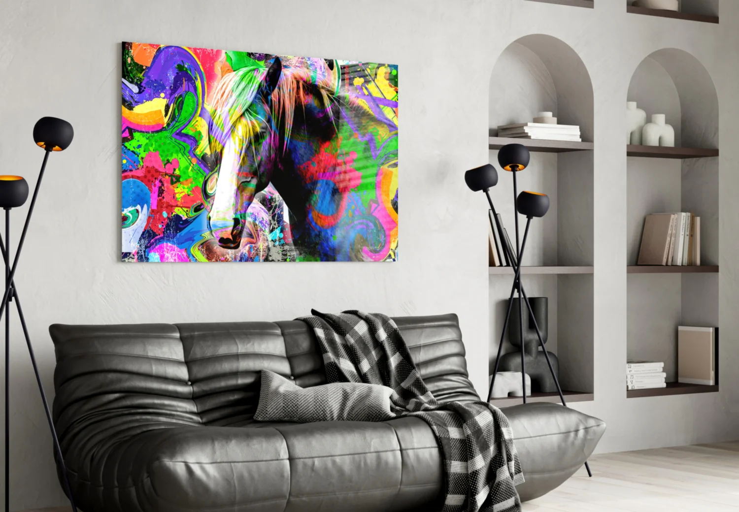 Colored Horse Glass Wall Art - Image 5