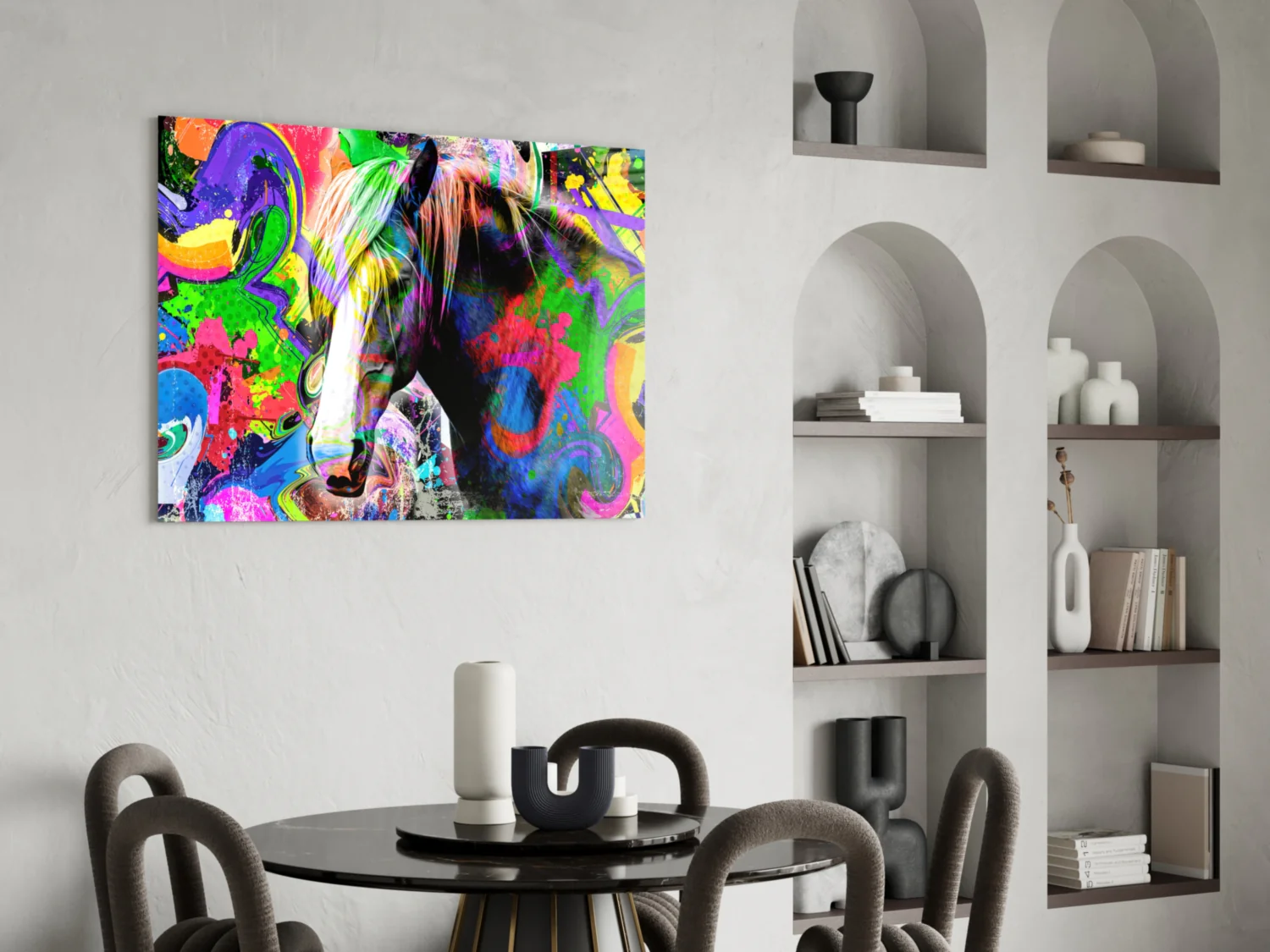 Colored Horse Glass Wall Art - Image 6