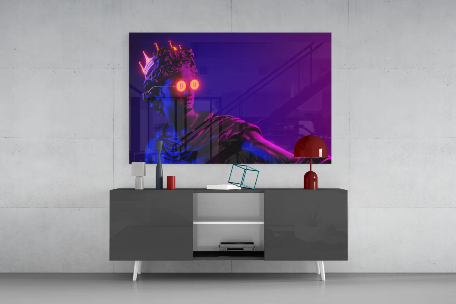 Cool Statue Glass Wall Art - Image 9