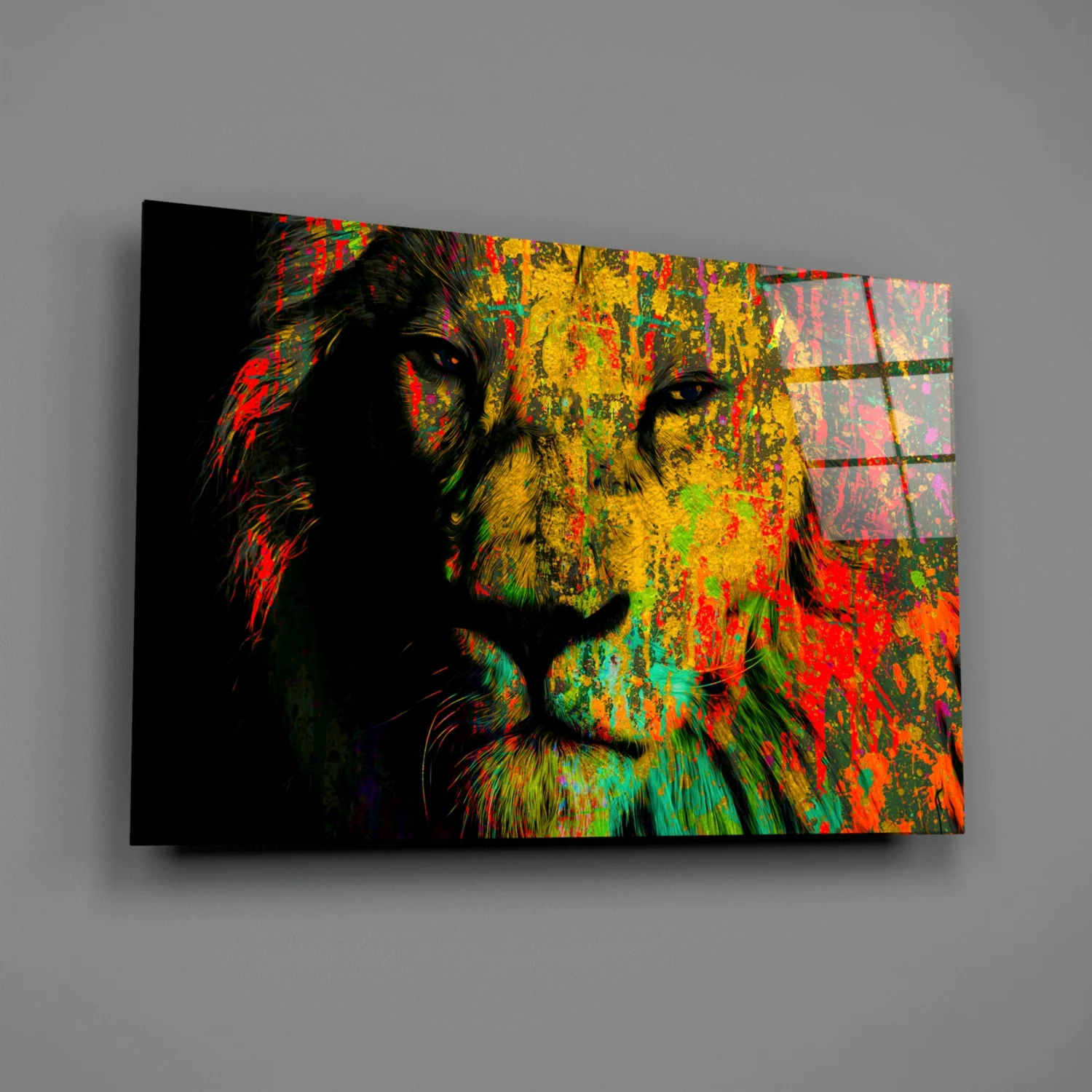 Eye of the Lion Glass Wall Art - Image 3