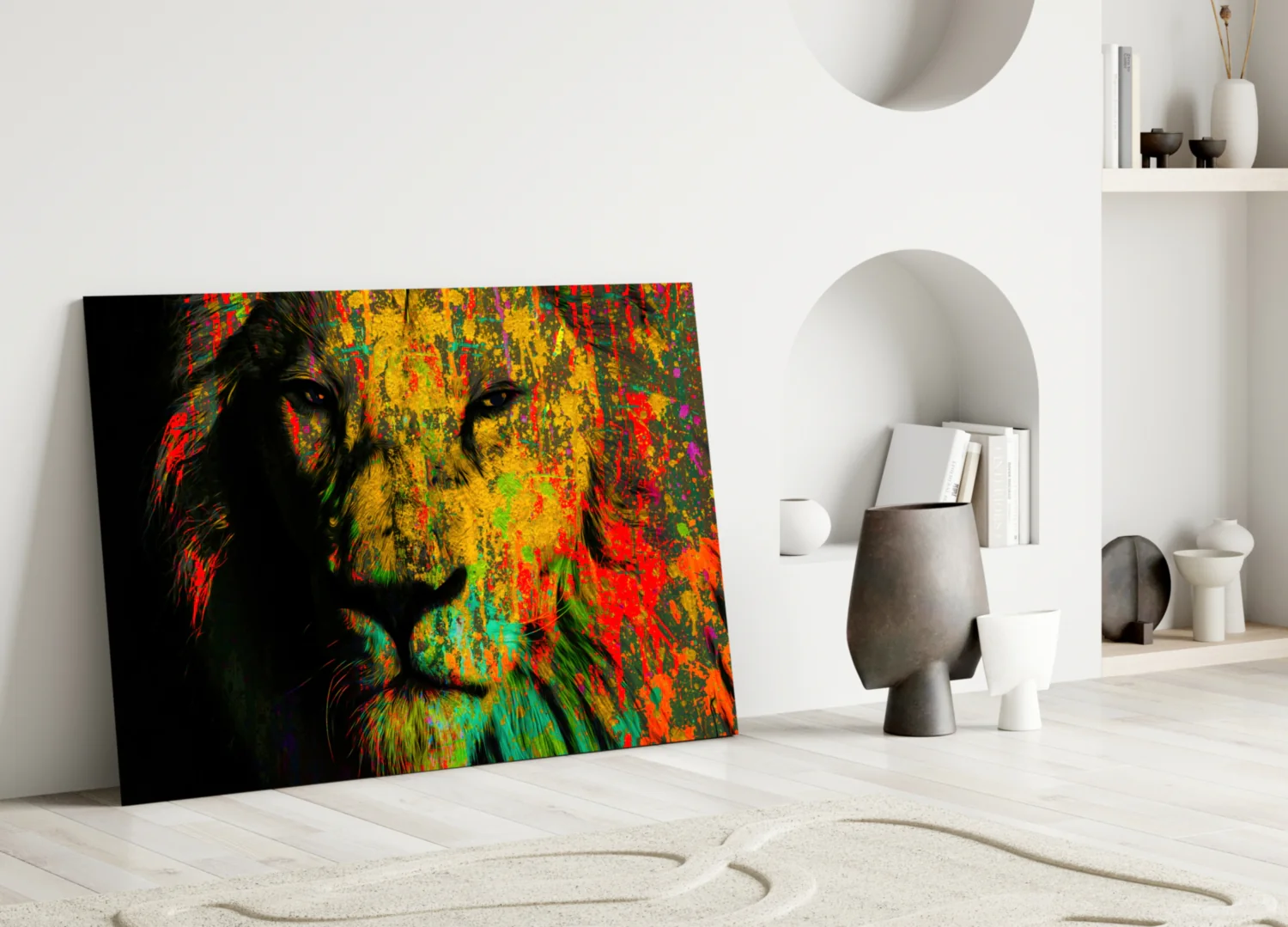 Eye of the Lion Glass Wall Art - Image 4