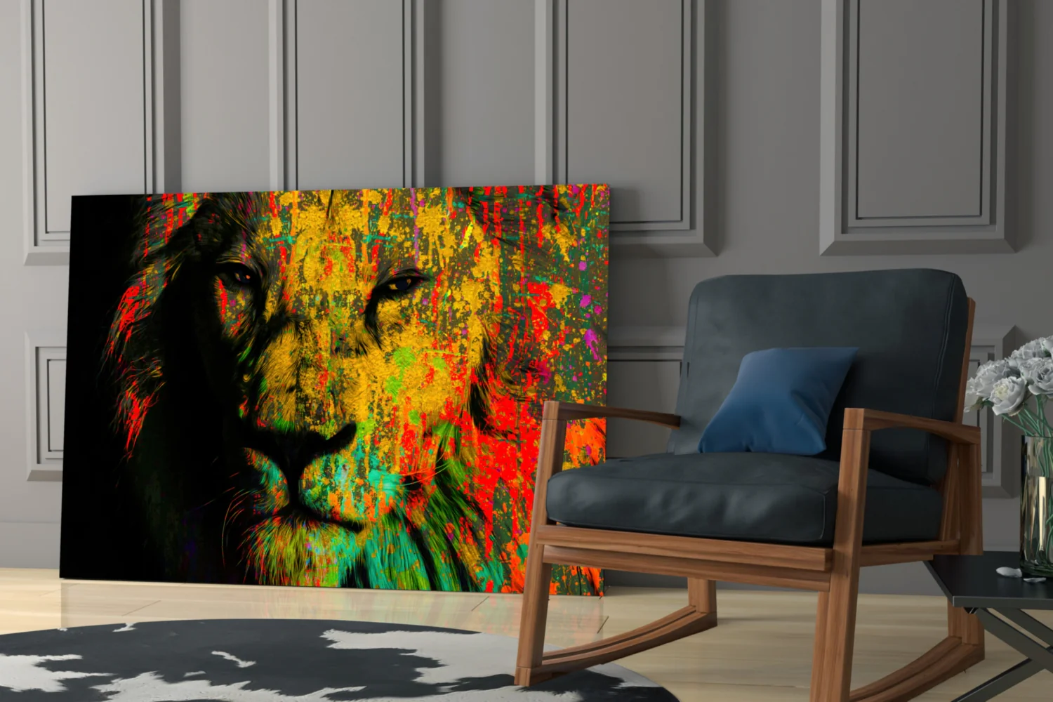 Eye of the Lion Glass Wall Art - Image 7