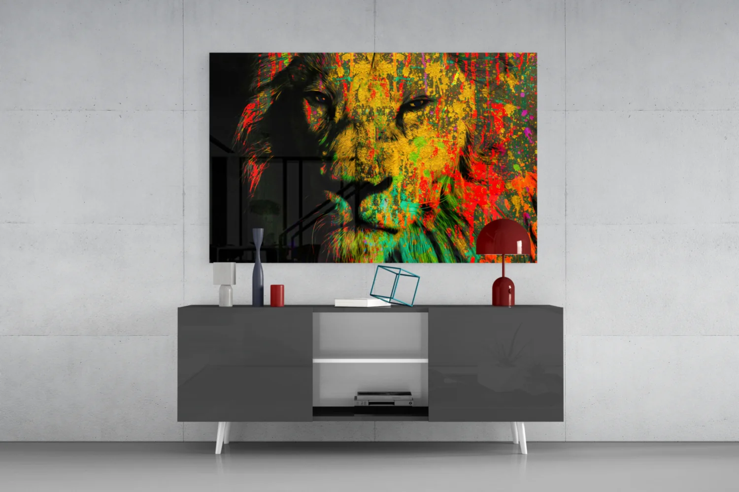 Eye of the Lion Glass Wall Art - Image 9