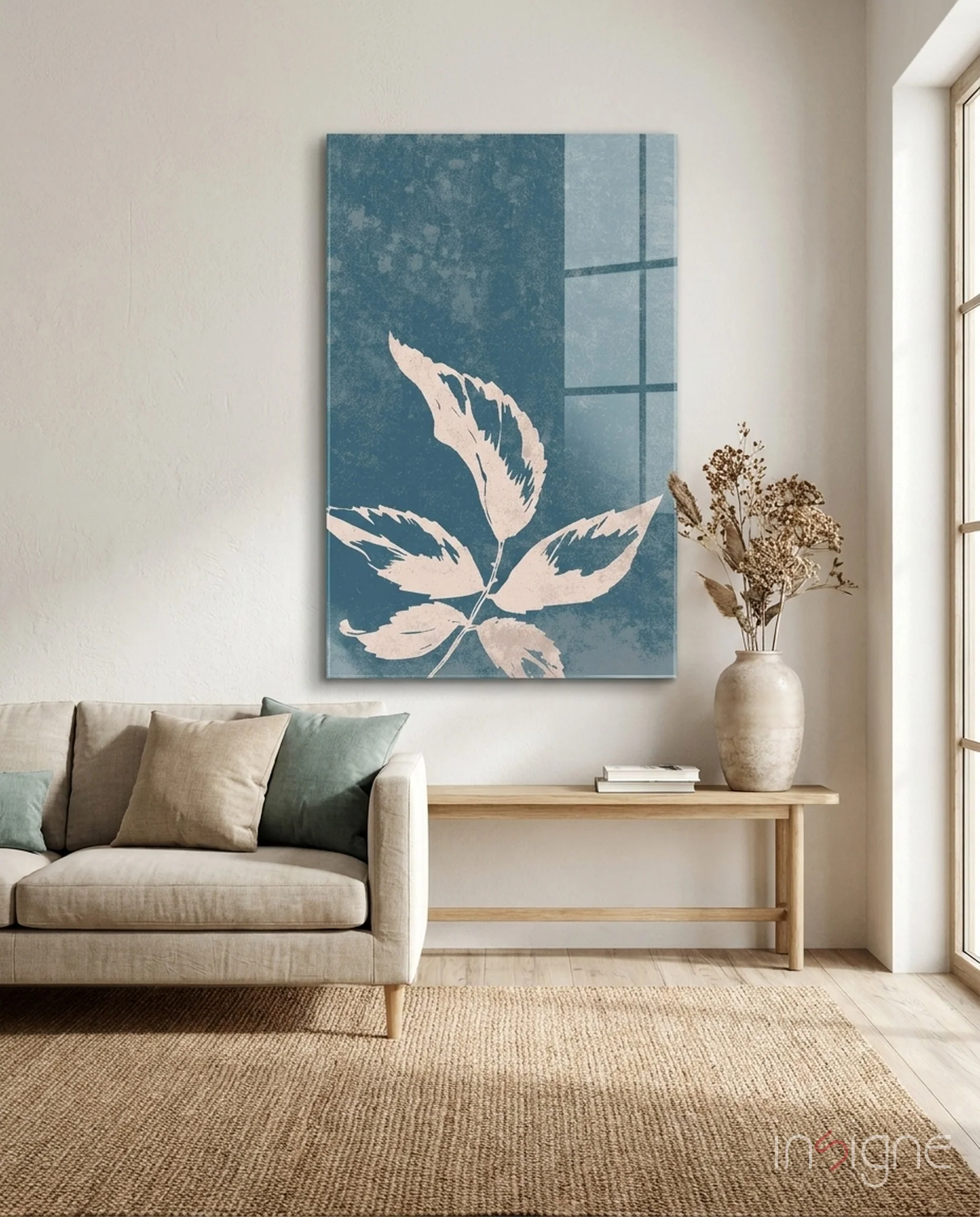 Leaves Glass Wall Art