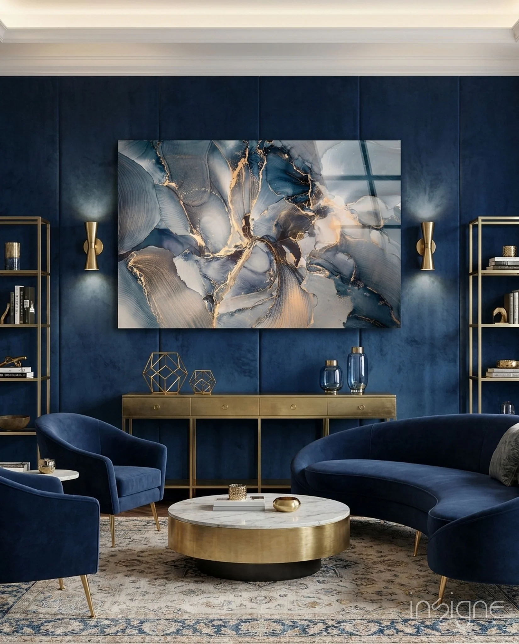 Marble Glass Wall Art