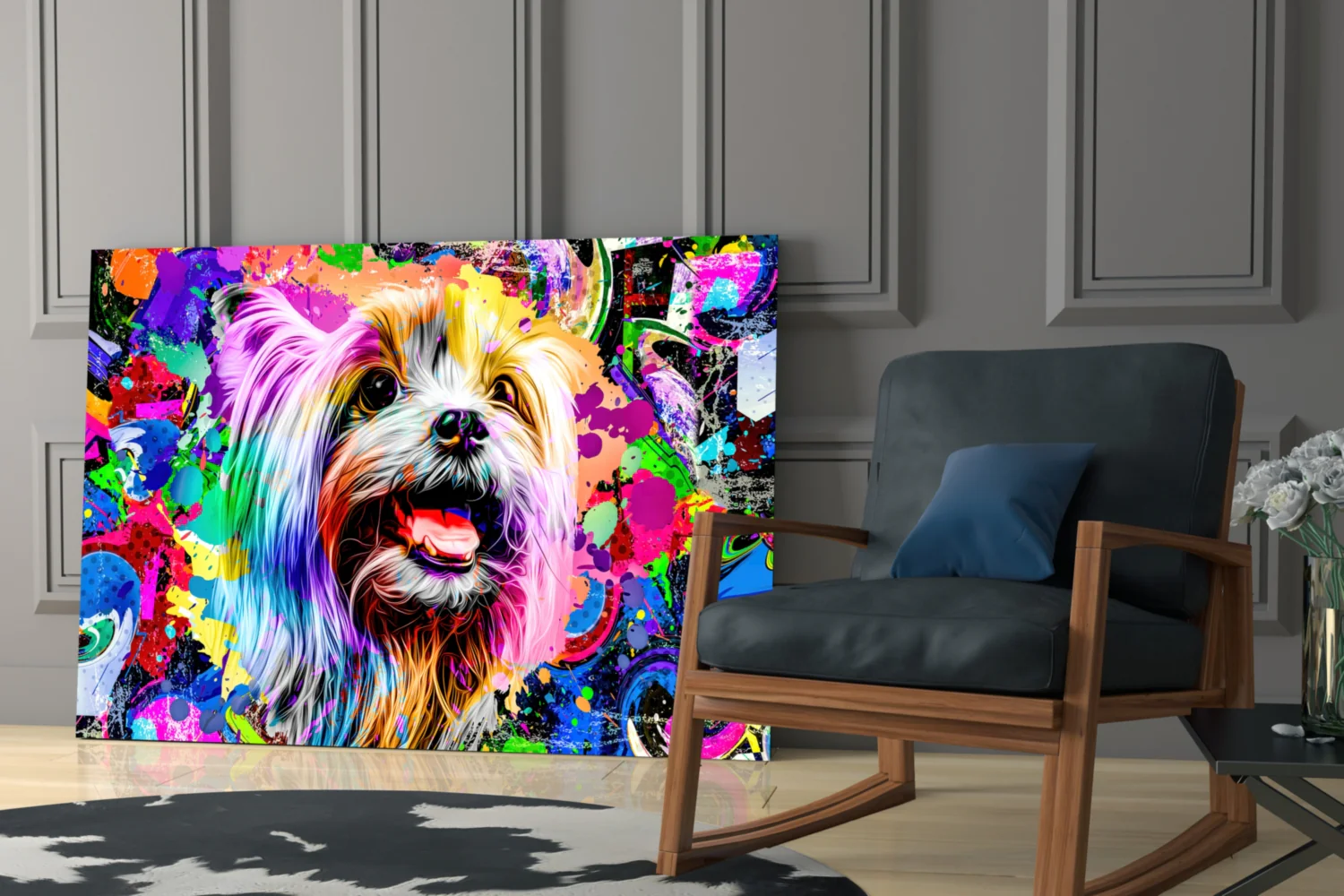 Happy Puppy Glass Wall Art - Image 7