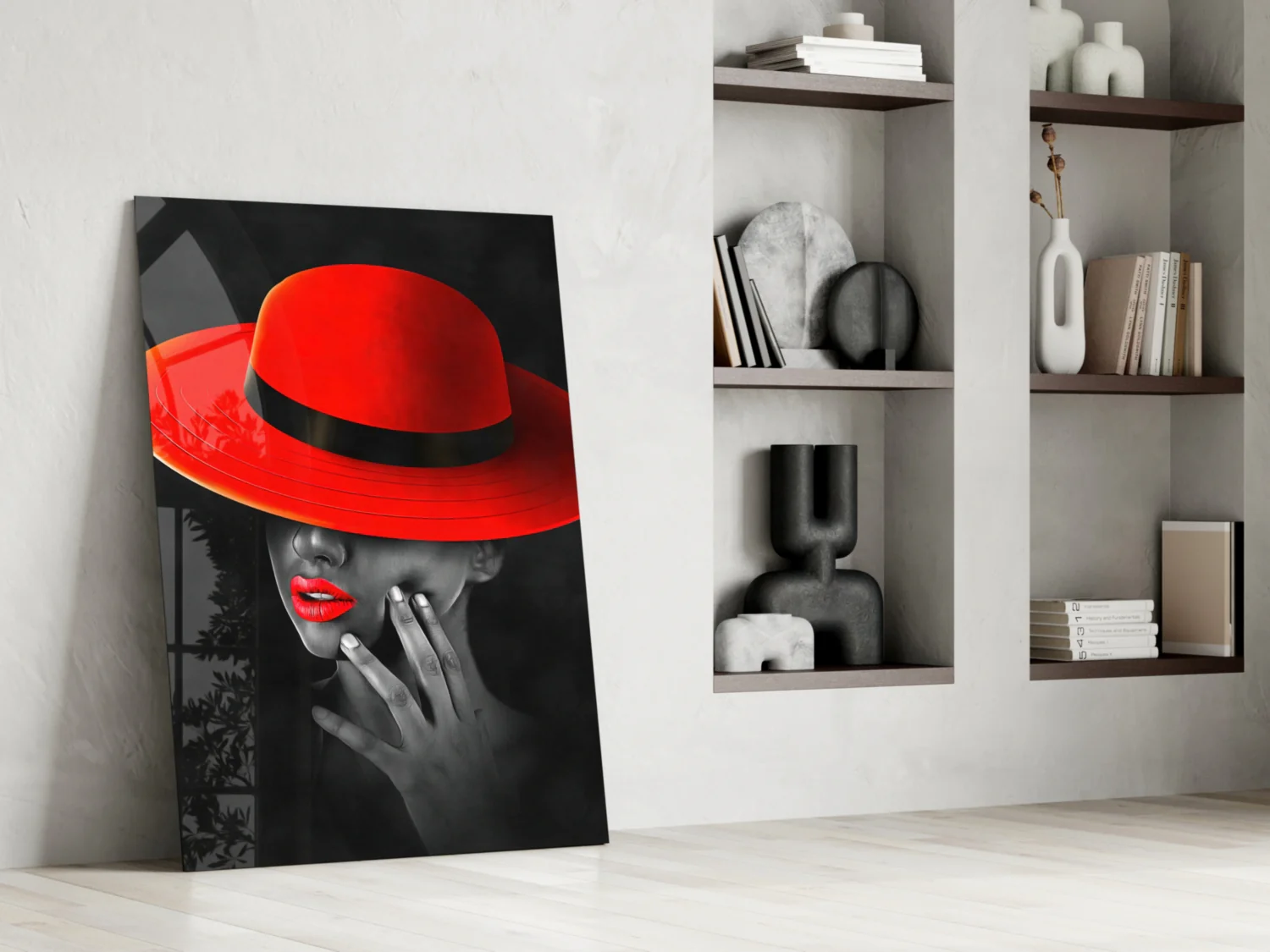 Scarlet Hat Glass Wall Art - Image 7
