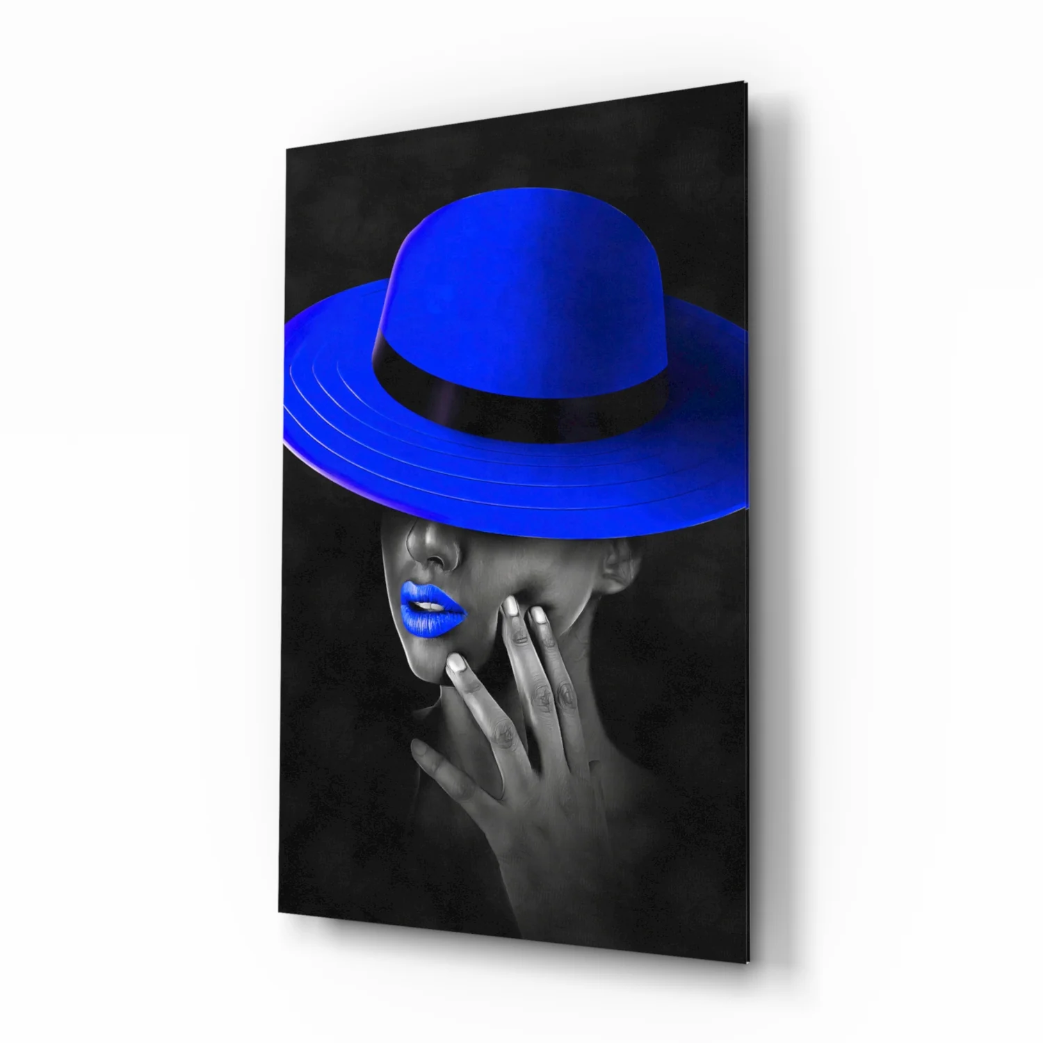 Blue Hat Glass Wall Art - Image 2