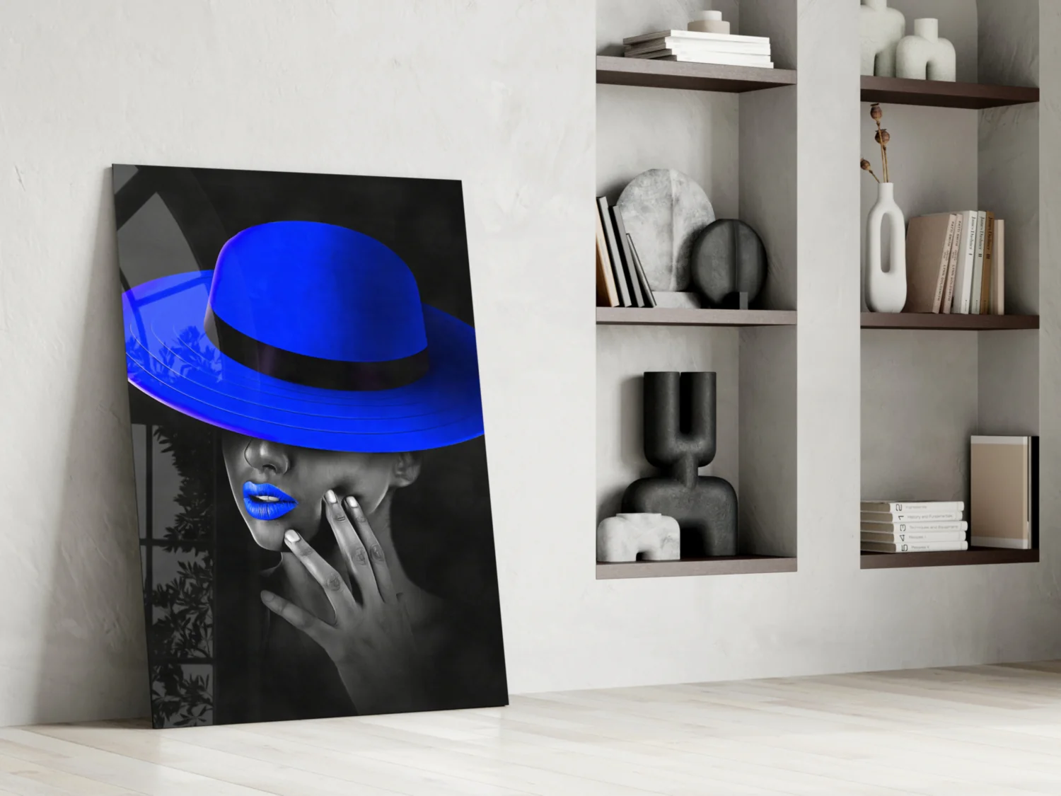 Blue Hat Glass Wall Art - Image 7