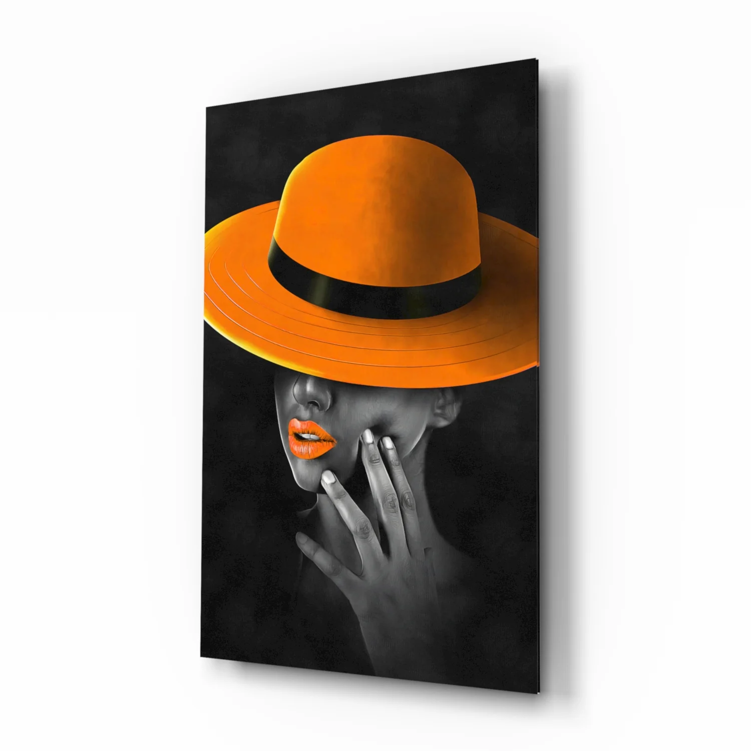 Orange Hat Glass Wall Art - Image 2