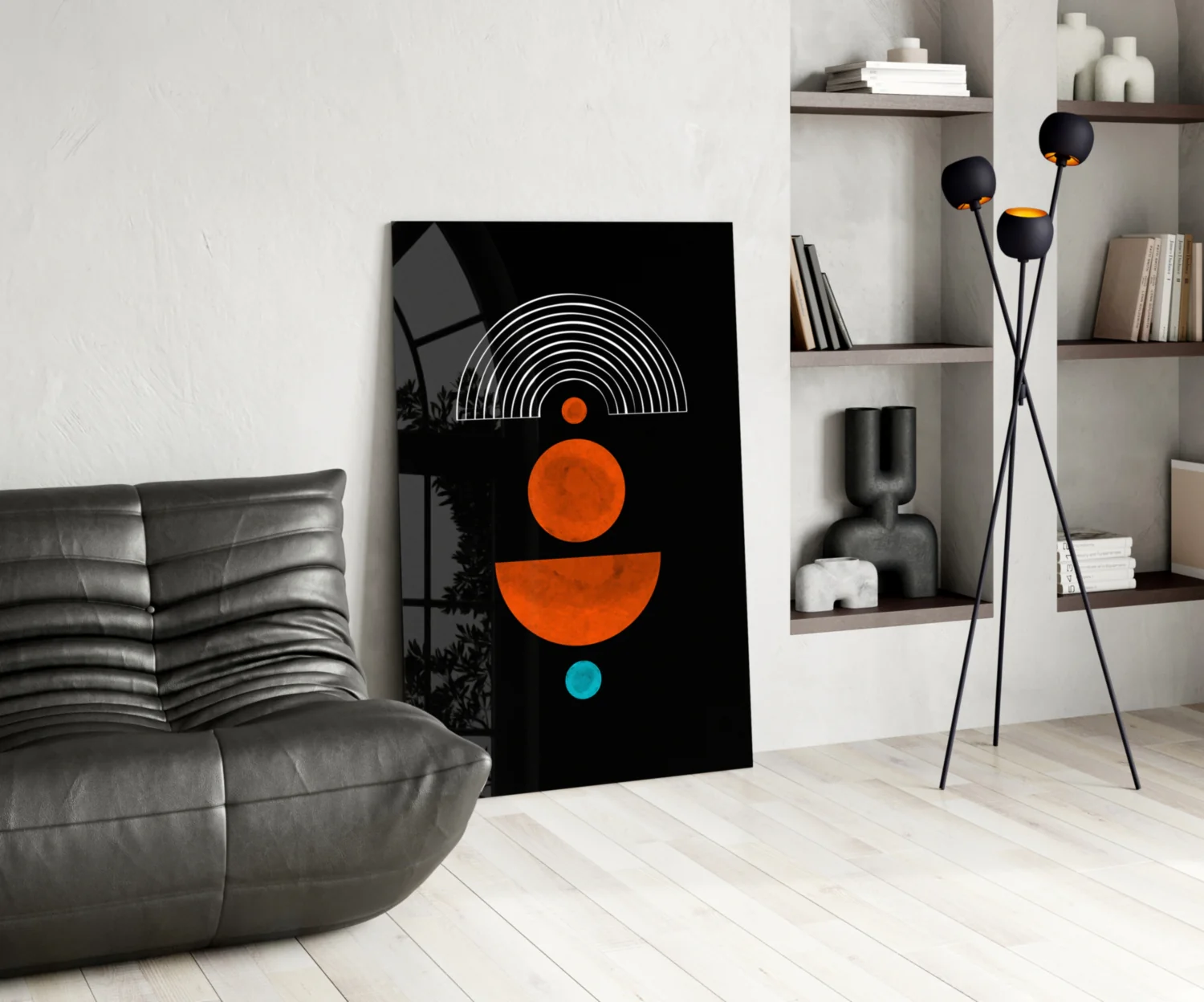 Dots Under the Rainbow Glass Wall Art - Image 6