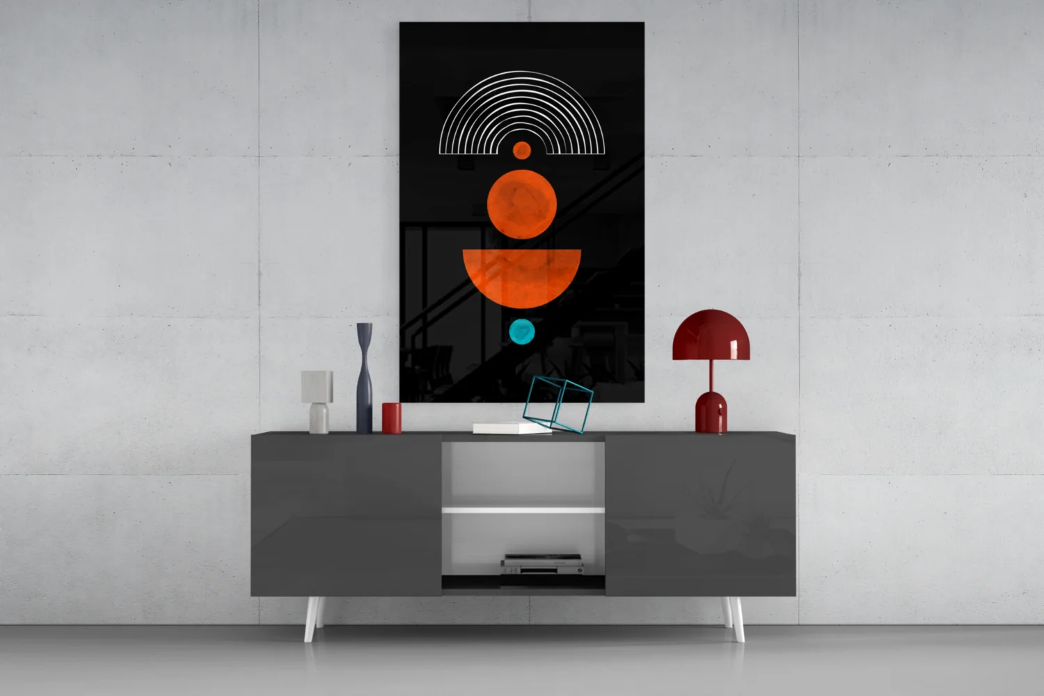 Dots Under the Rainbow Glass Wall Art - Image 9