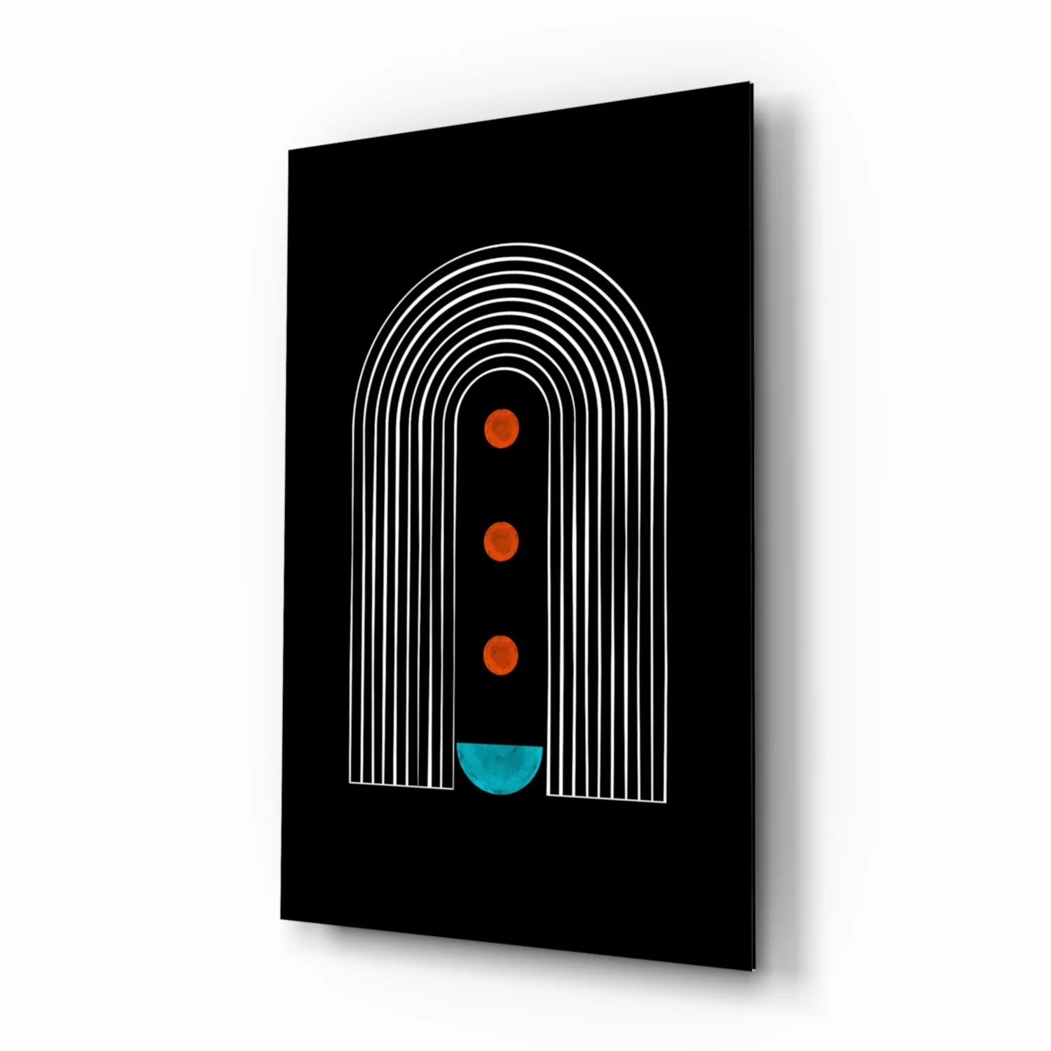 Dots Under the Rainbow Glass Wall Art - Image 2