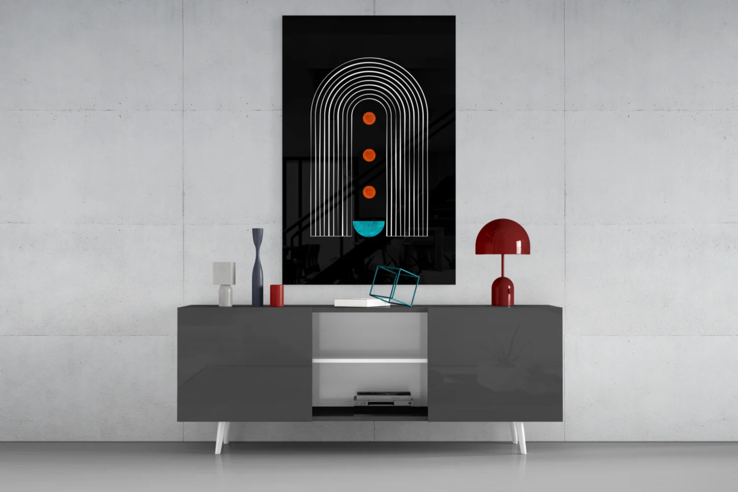 Dots Under the Rainbow Glass Wall Art - Image 9