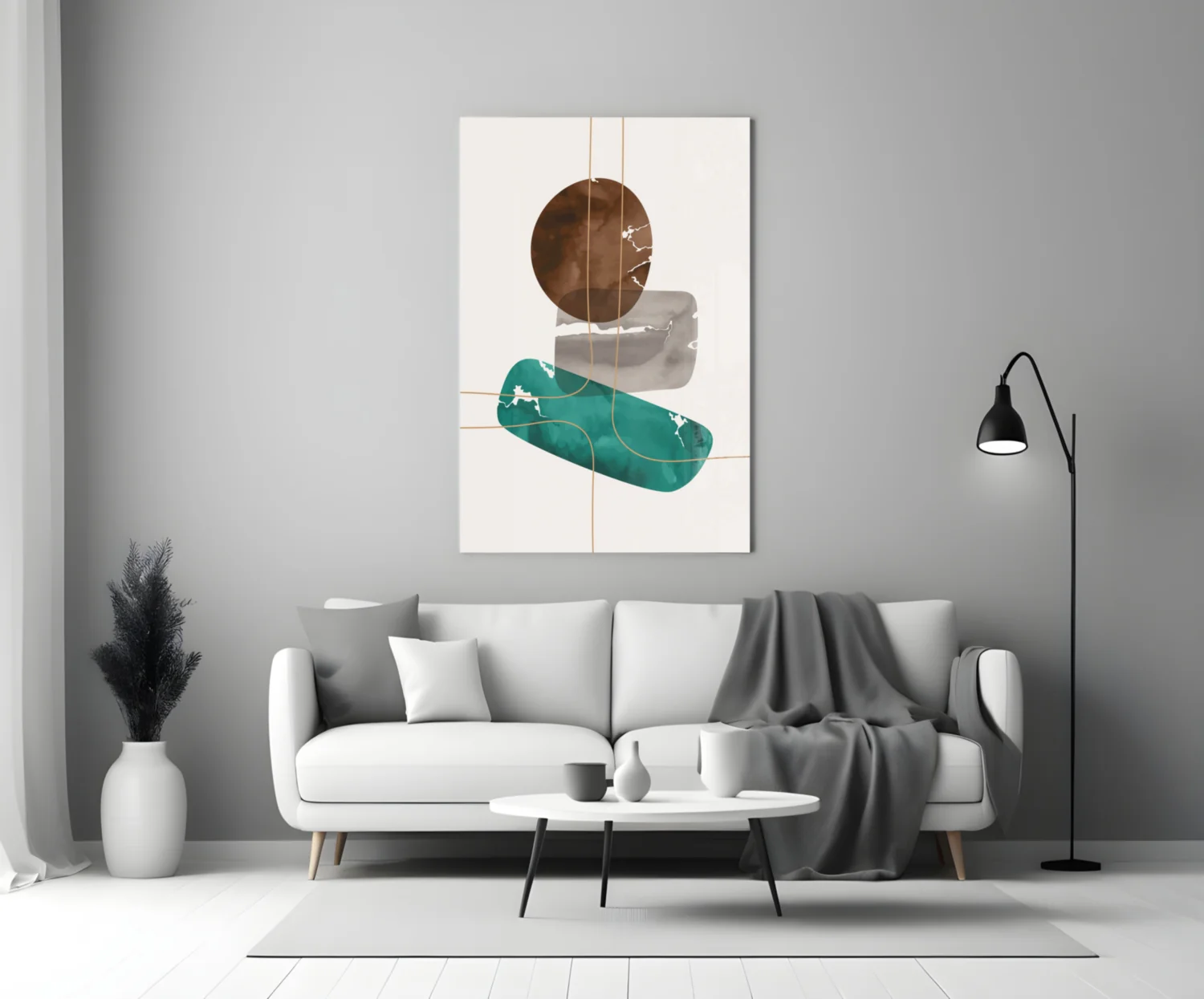Dance of Earth Colors Glass Wall Art - Image 4