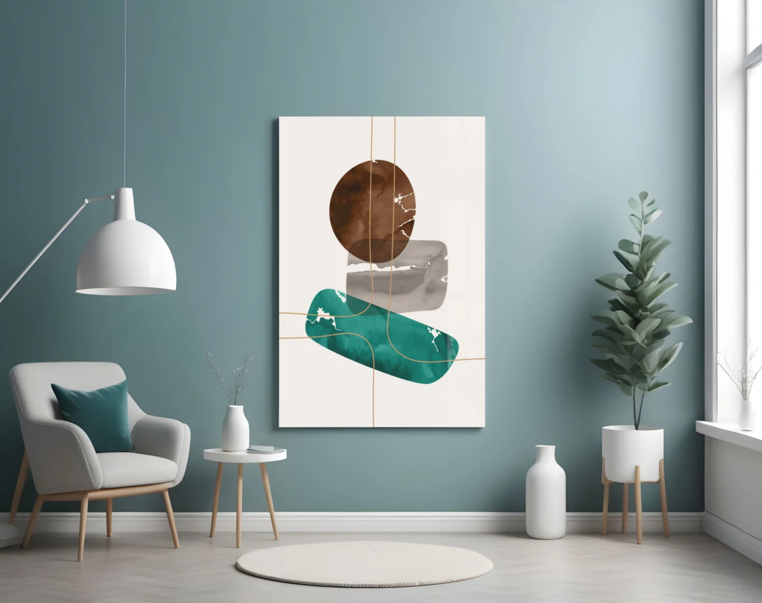 Dance of Earth Colors Glass Wall Art - Image 5