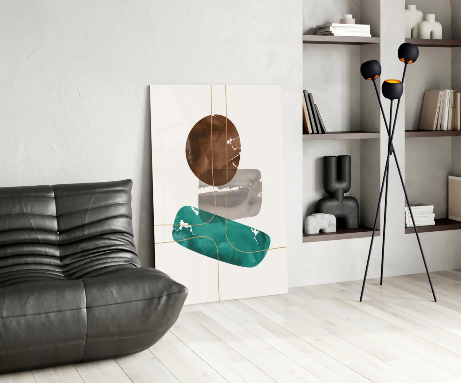 Dance of Earth Colors Glass Wall Art - Image 6