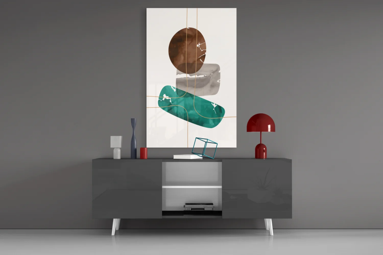 Dance of Earth Colors Glass Wall Art - Image 9