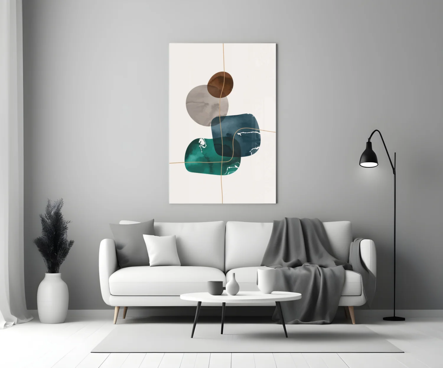 Dance of Earth Colors Glass Wall Art - Image 4