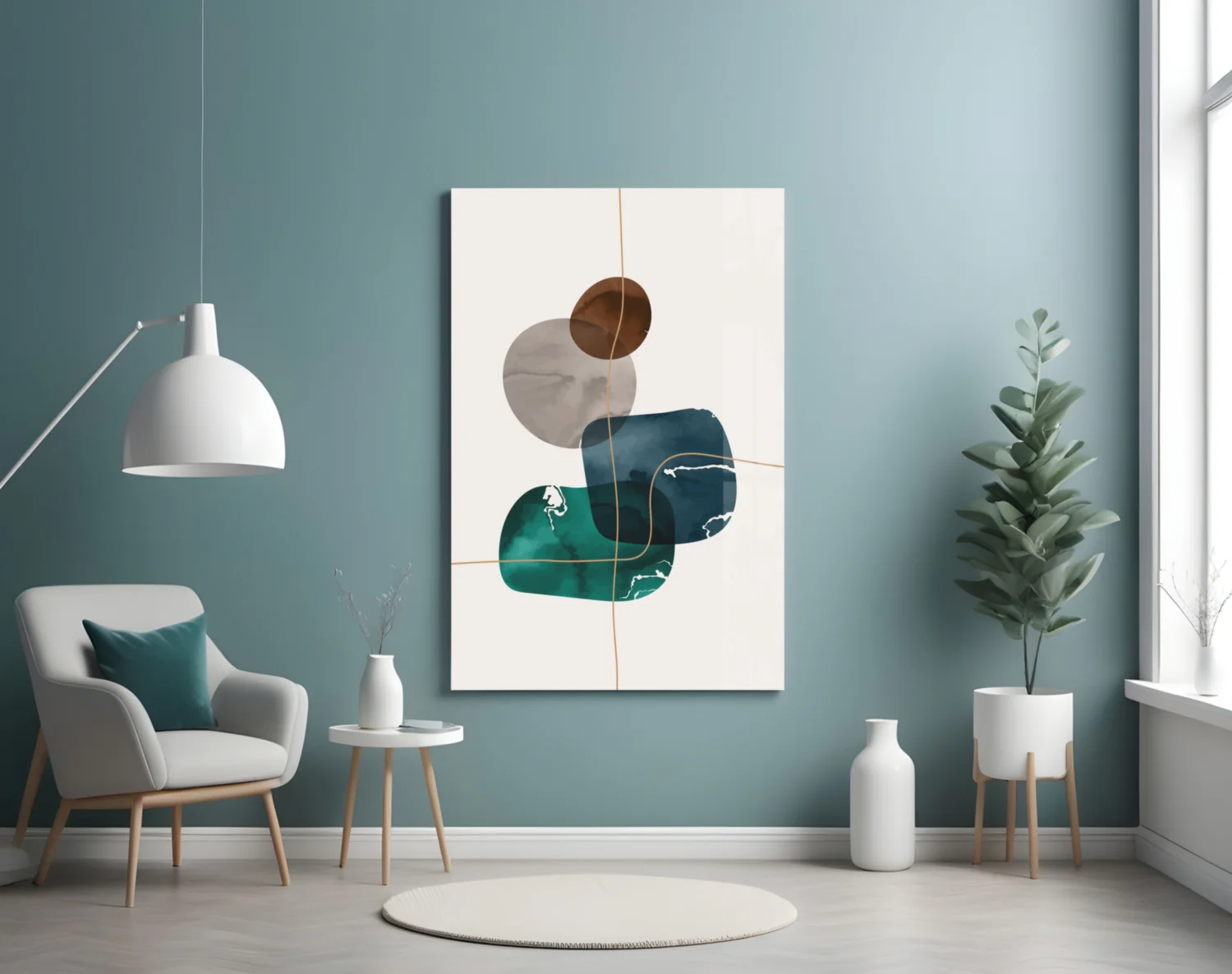 Dance of Earth Colors Glass Wall Art - Image 5