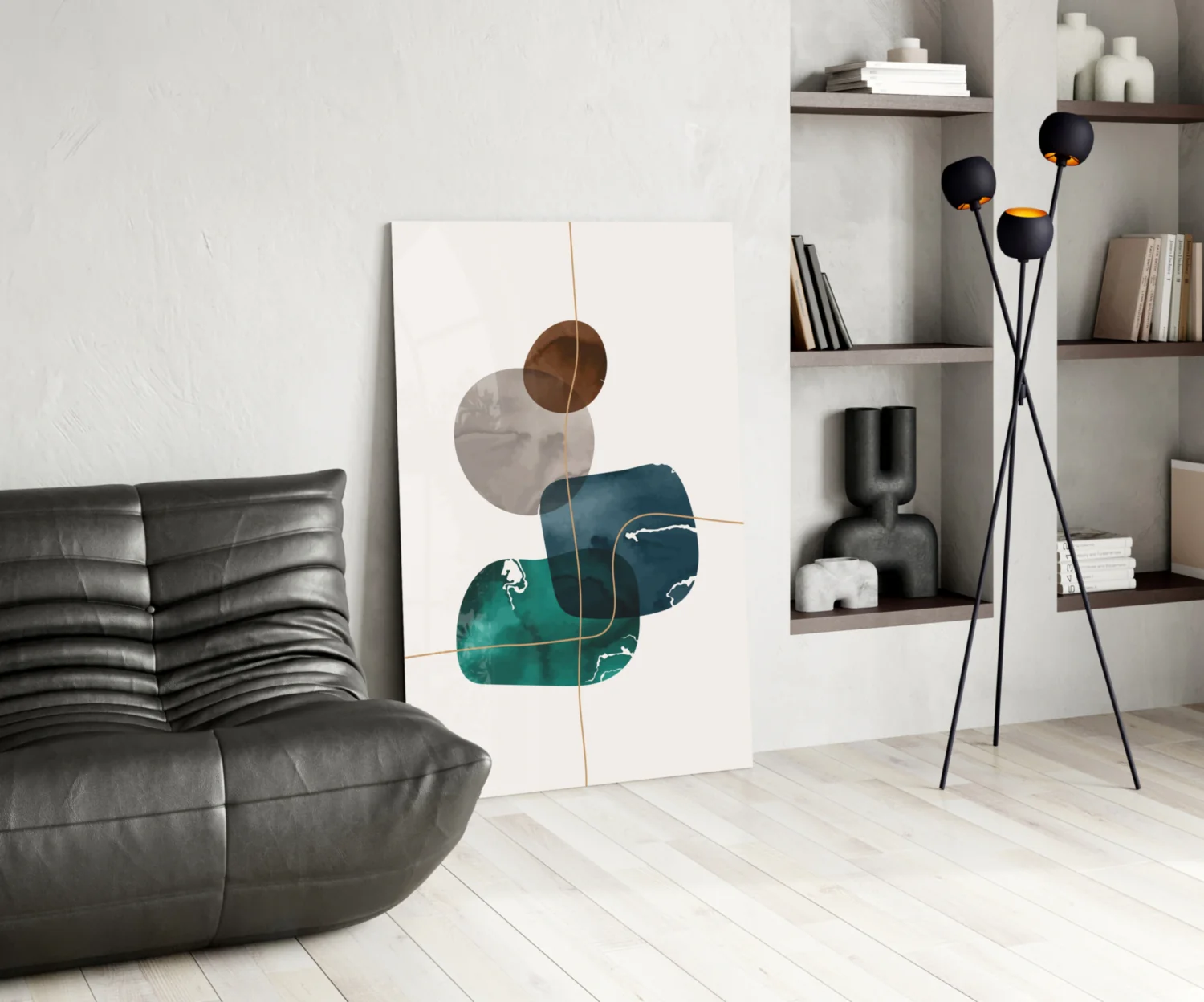 Dance of Earth Colors Glass Wall Art - Image 6