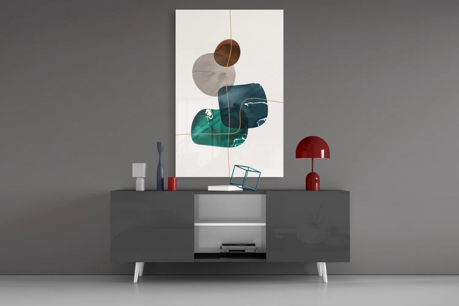 Dance of Earth Colors Glass Wall Art - Image 9