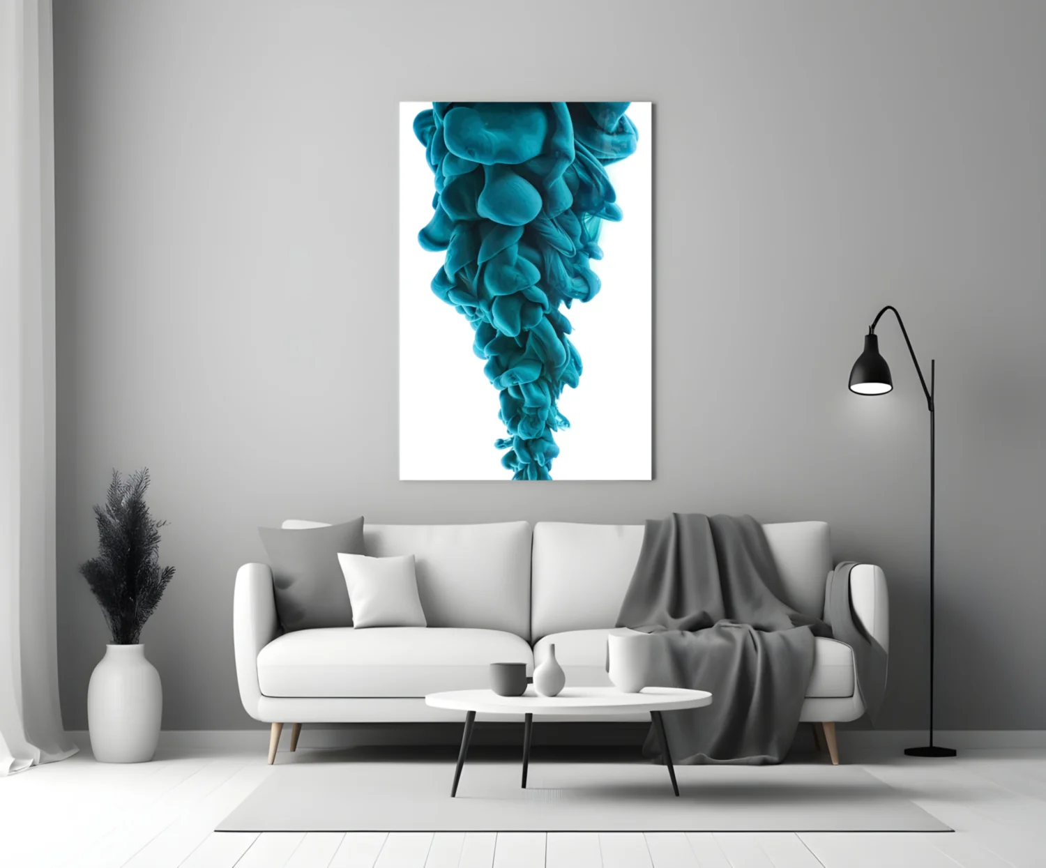 Blue Layers Glass Wall Art - Image 4
