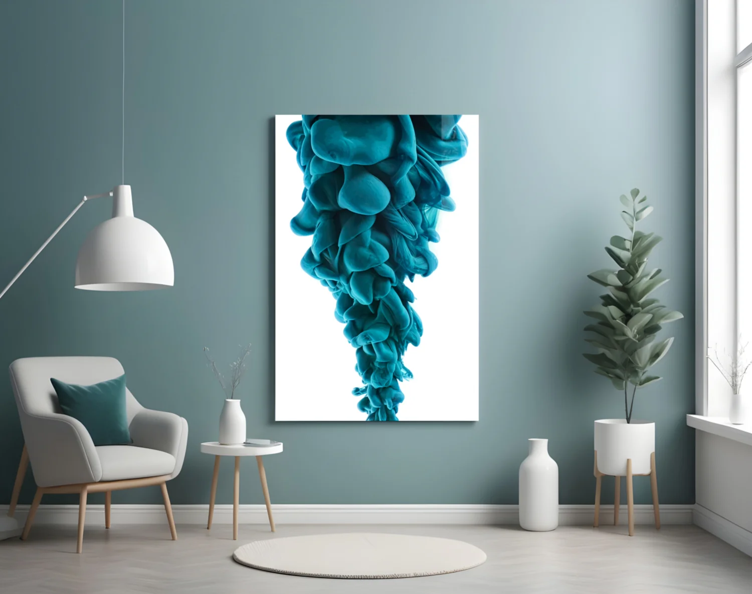 Blue Layers Glass Wall Art - Image 5