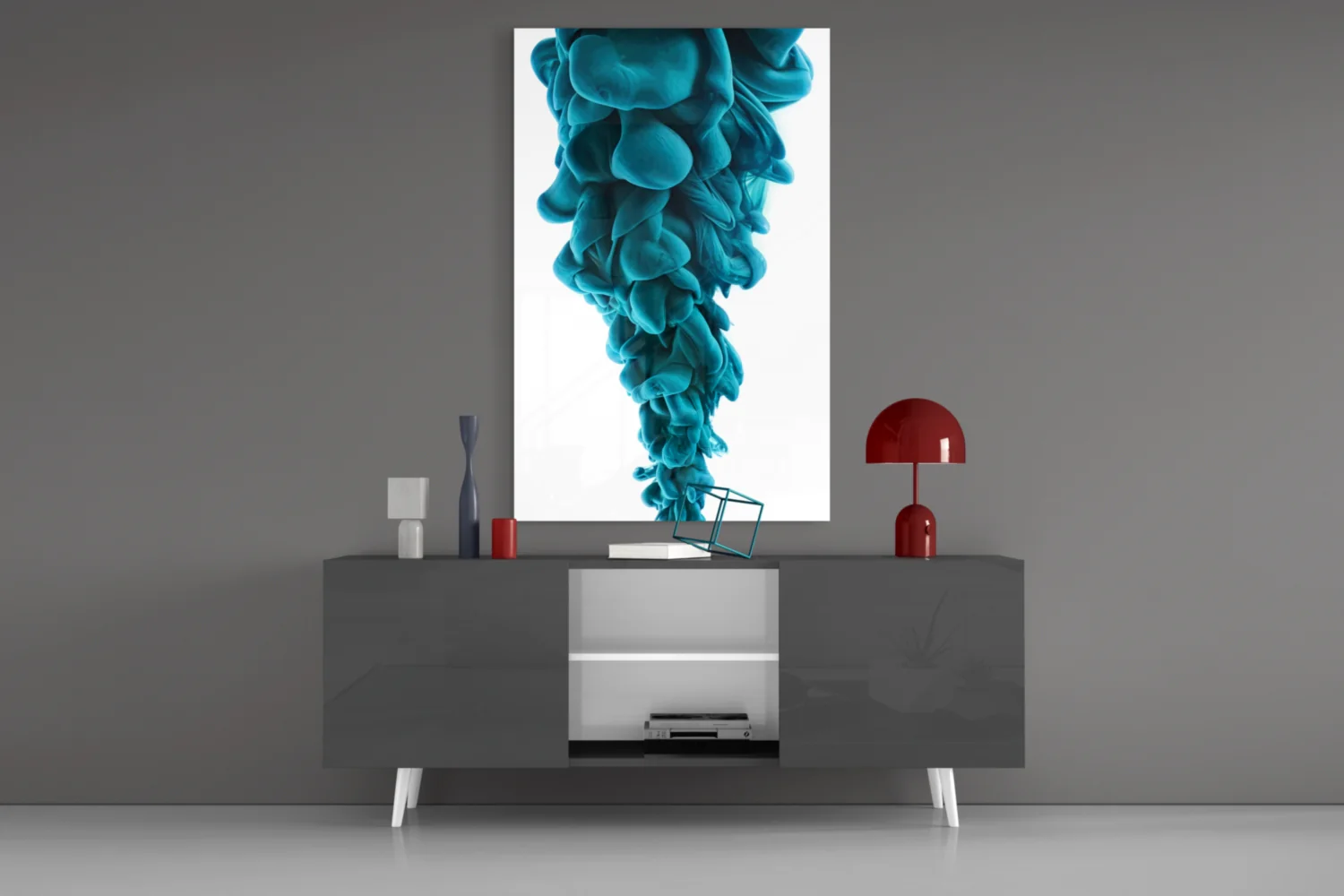 Blue Layers Glass Wall Art - Image 9